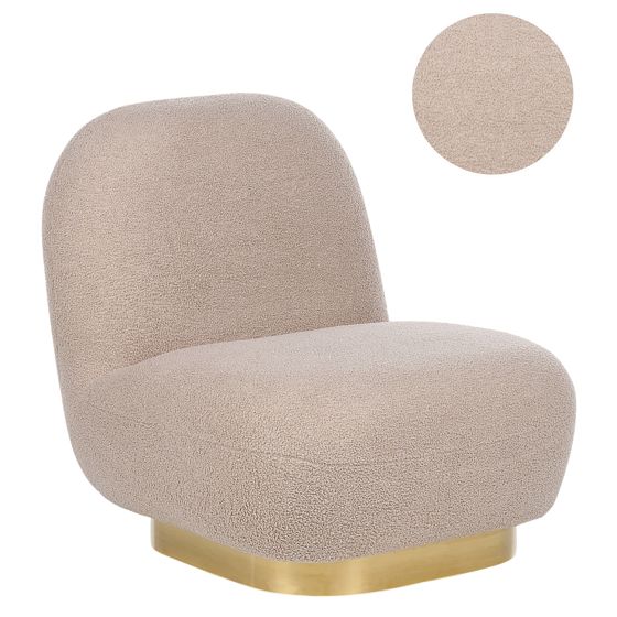 Fåtölj LOVIISA Bouclé Beige