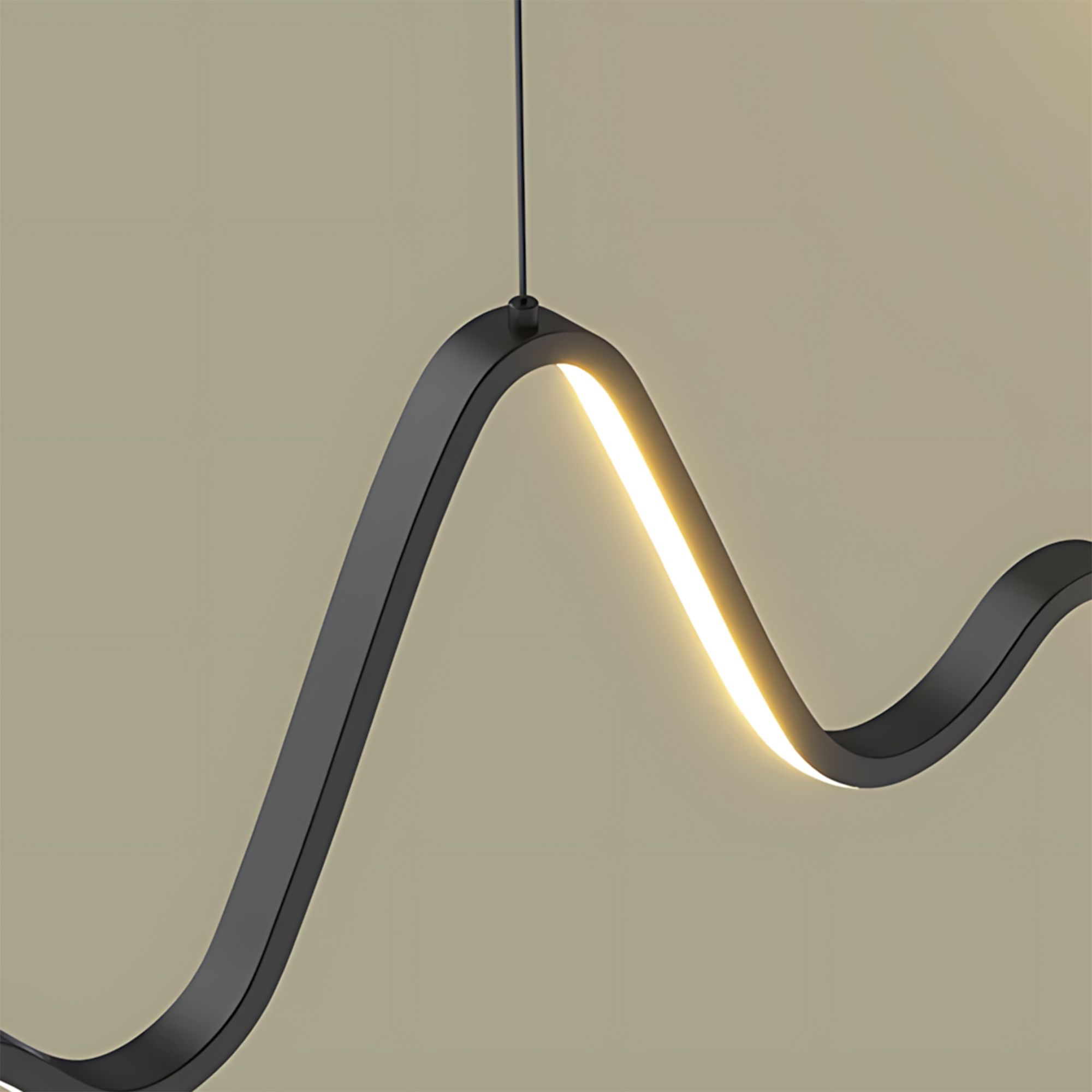 TOOLIGHT hängande taklampa LHJ033-CP 120cm LED Svart/Borstat guld 128x2x25cm