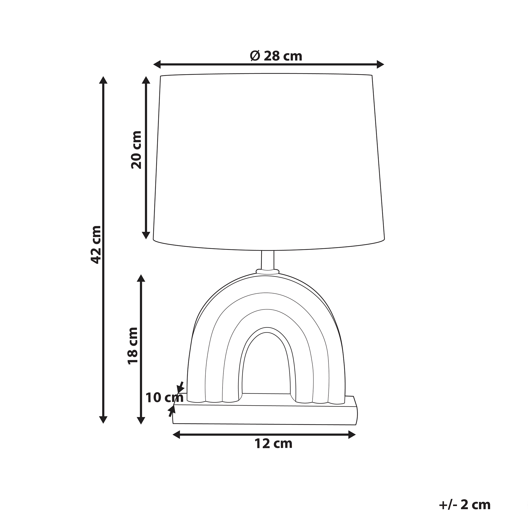 Bordslampa TITNA Keramik Flerfärgad