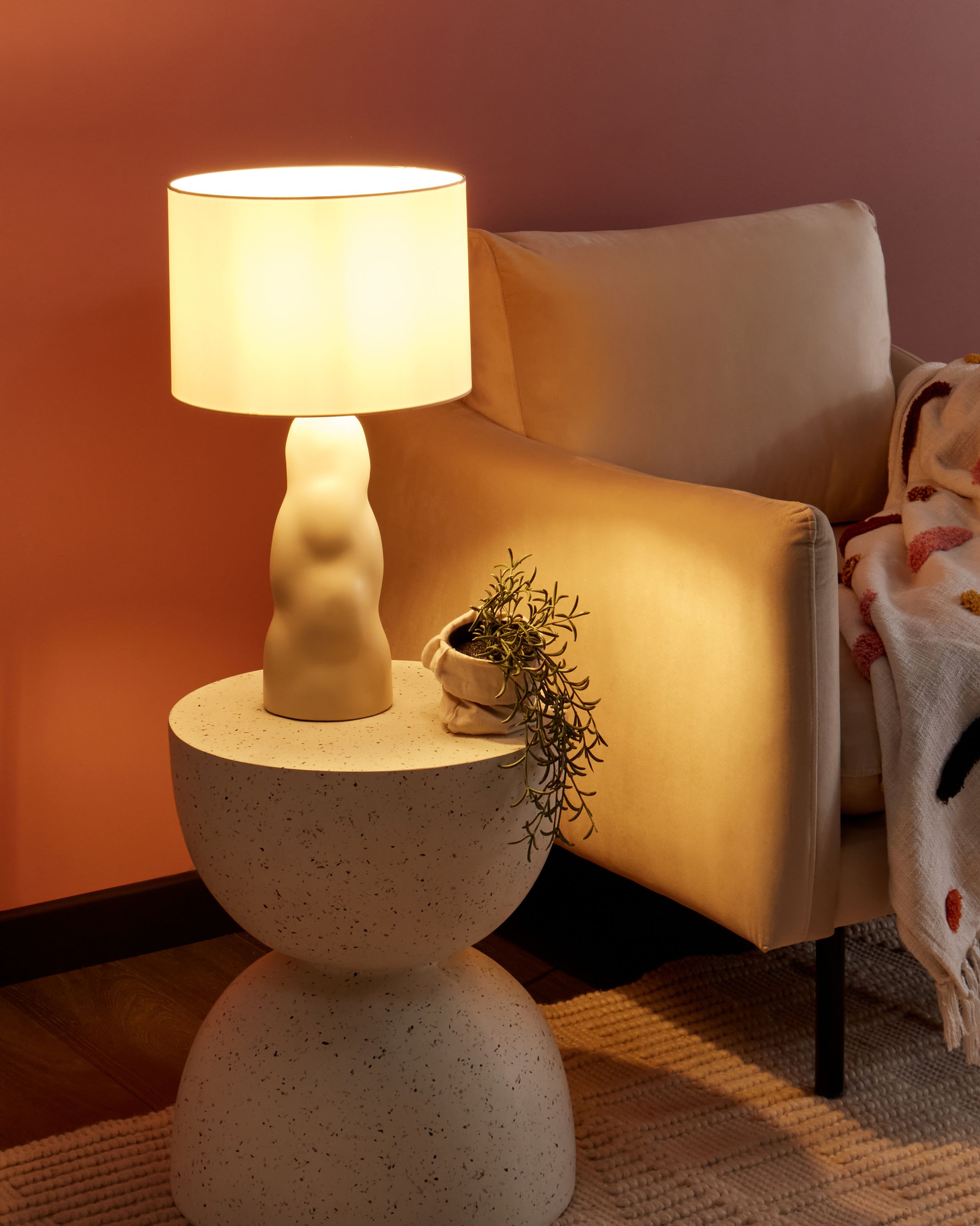 Bordslampa VILAR Keramik Beige