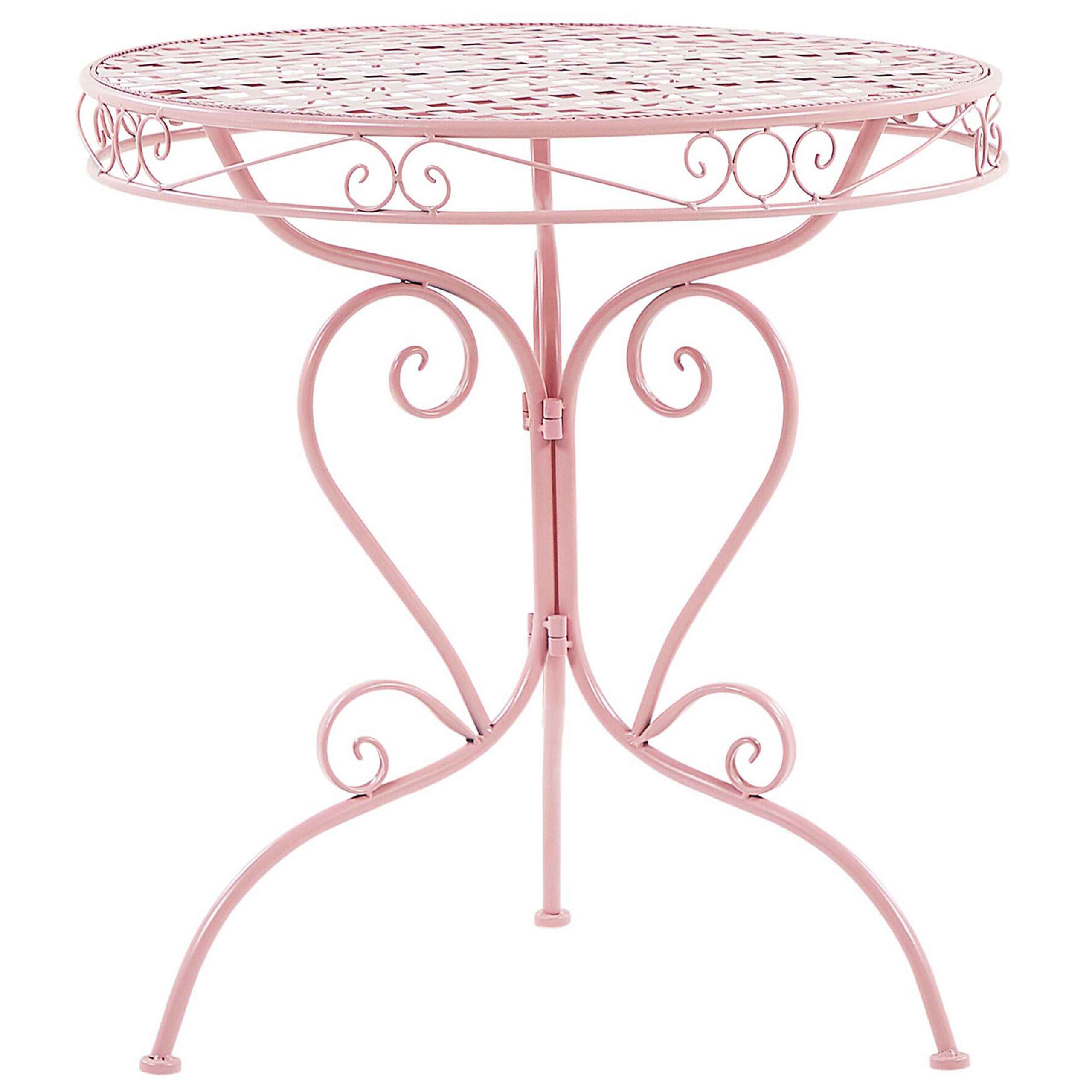 Bistrobord ALBINIA 70 cm 70 cm Metall Rosa