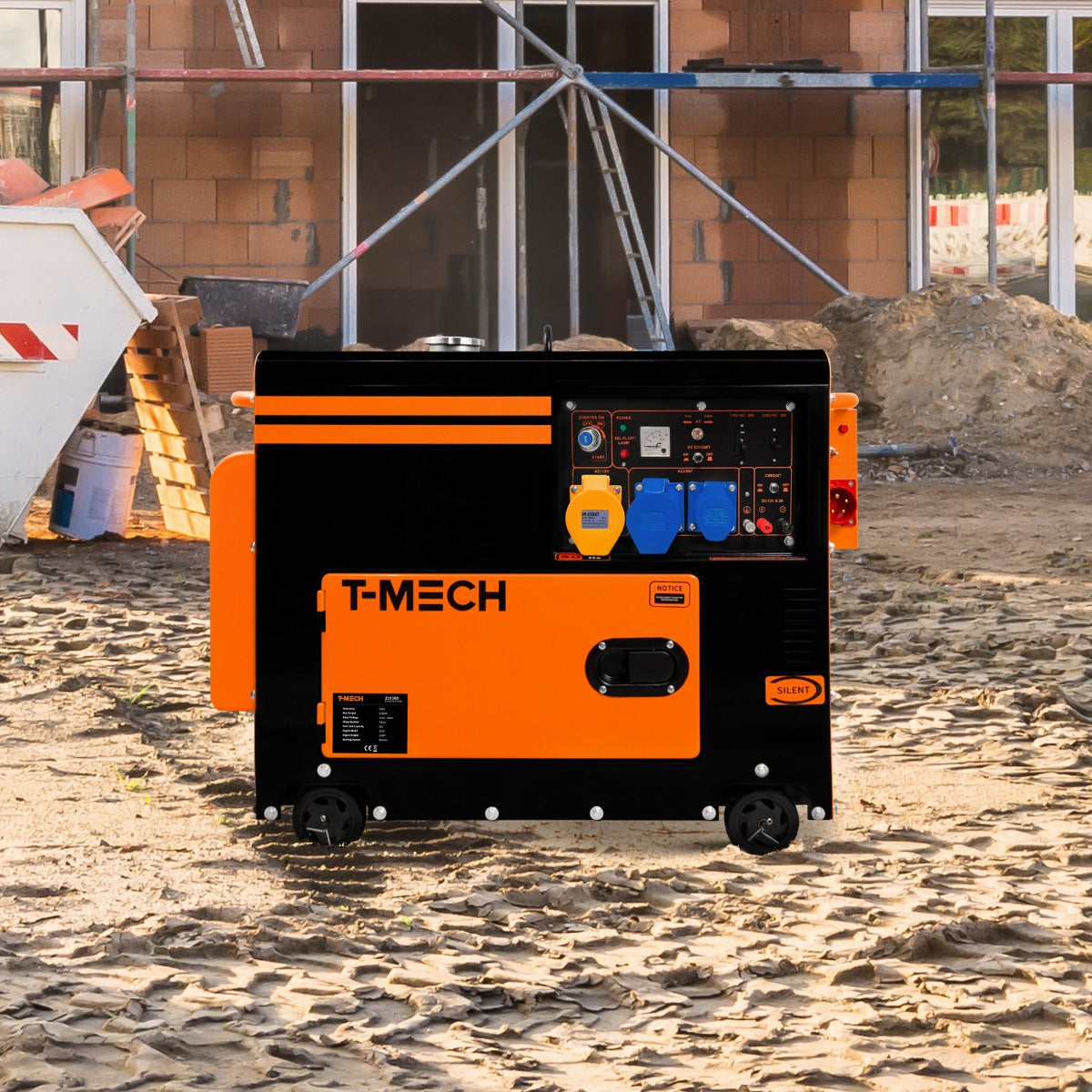 T-Mech bärbar tyst dieselgenerator enfas 230V