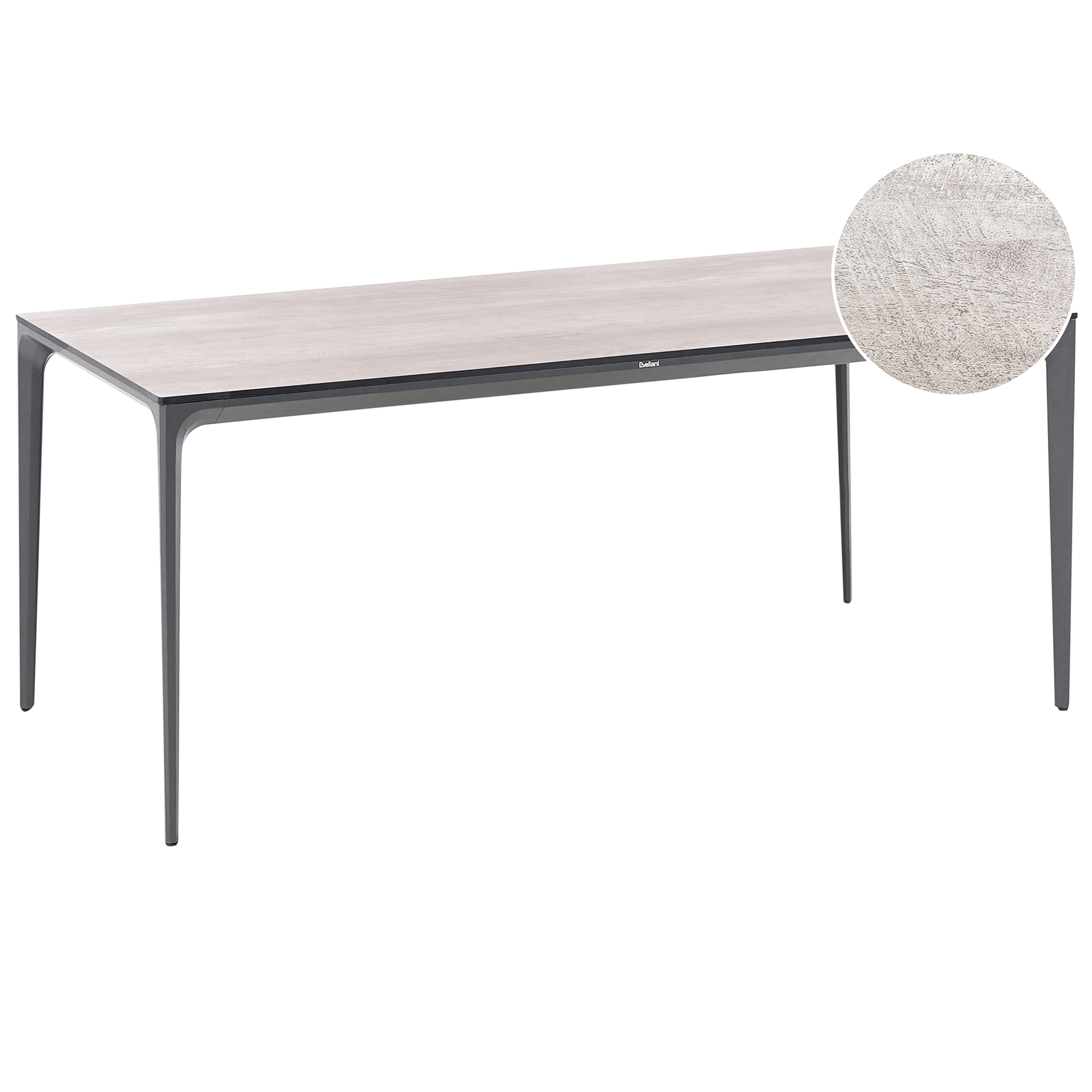 Trädgårdsmatbord SOVARETO 180 cm 90 cm Imitation av trä Ljusgrå