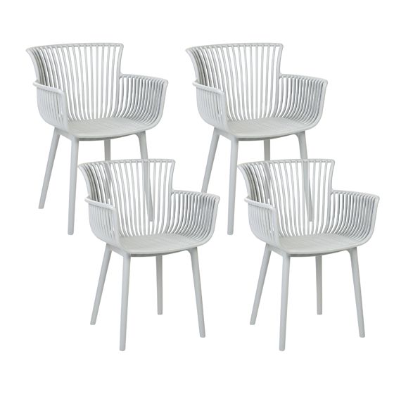 Set med 4 trädgårdsstolar PESARO Ljusgrå