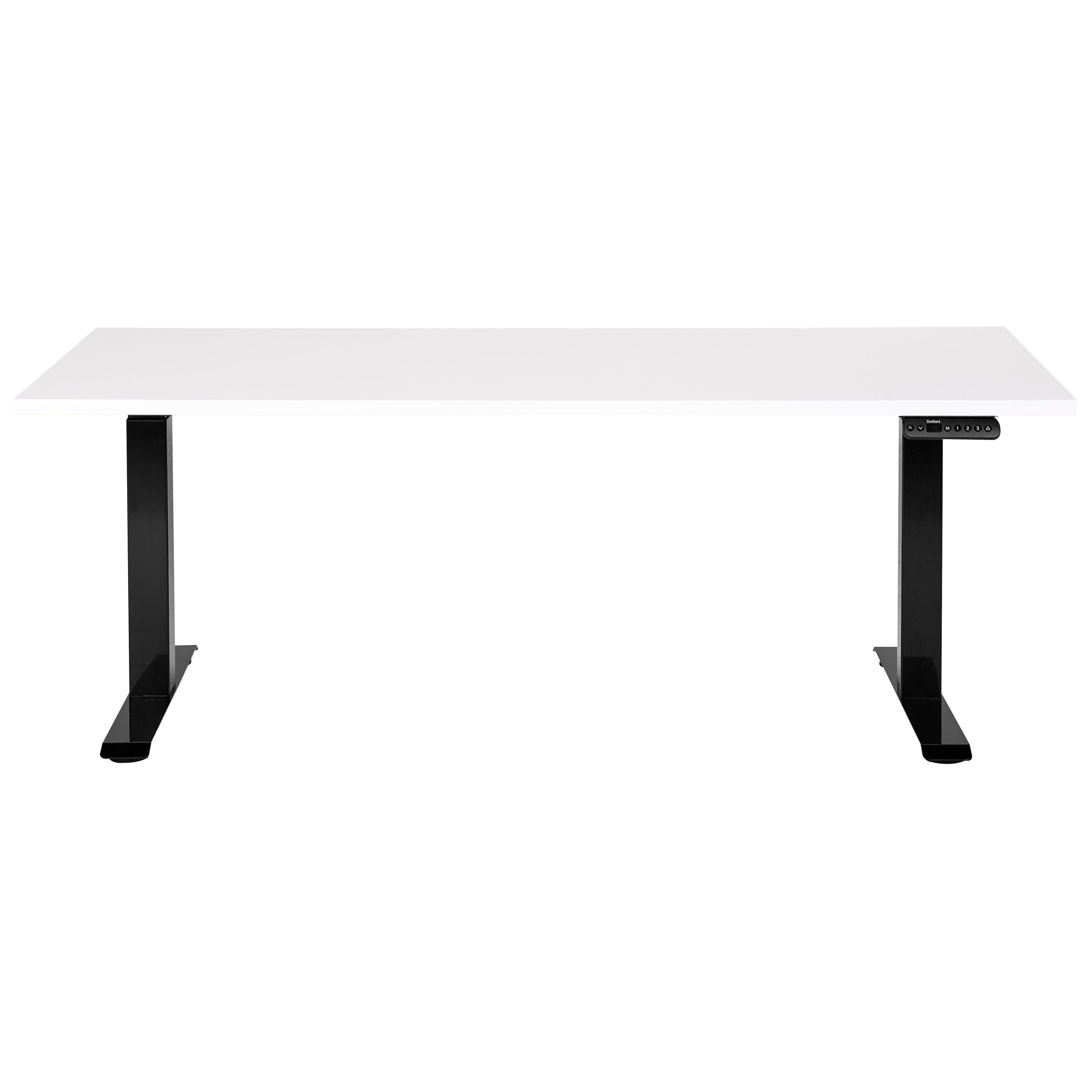 Elektriskt höj- och sänkbart skrivbord DESTINES 160 cm 72 cm Vit/ Svart