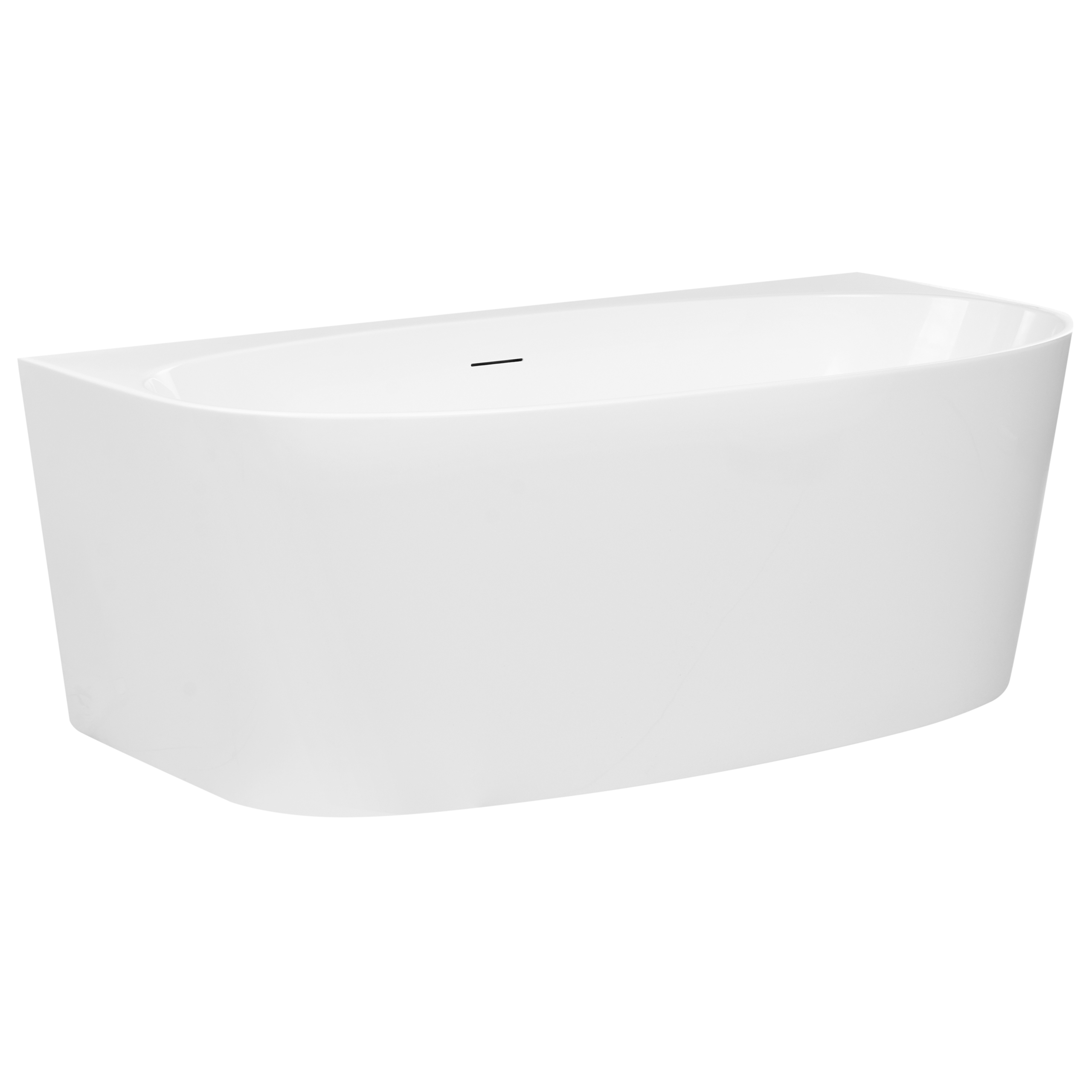 Badkar med rygg mot väggen PARNAIBA 1600 x 800 mm Vit