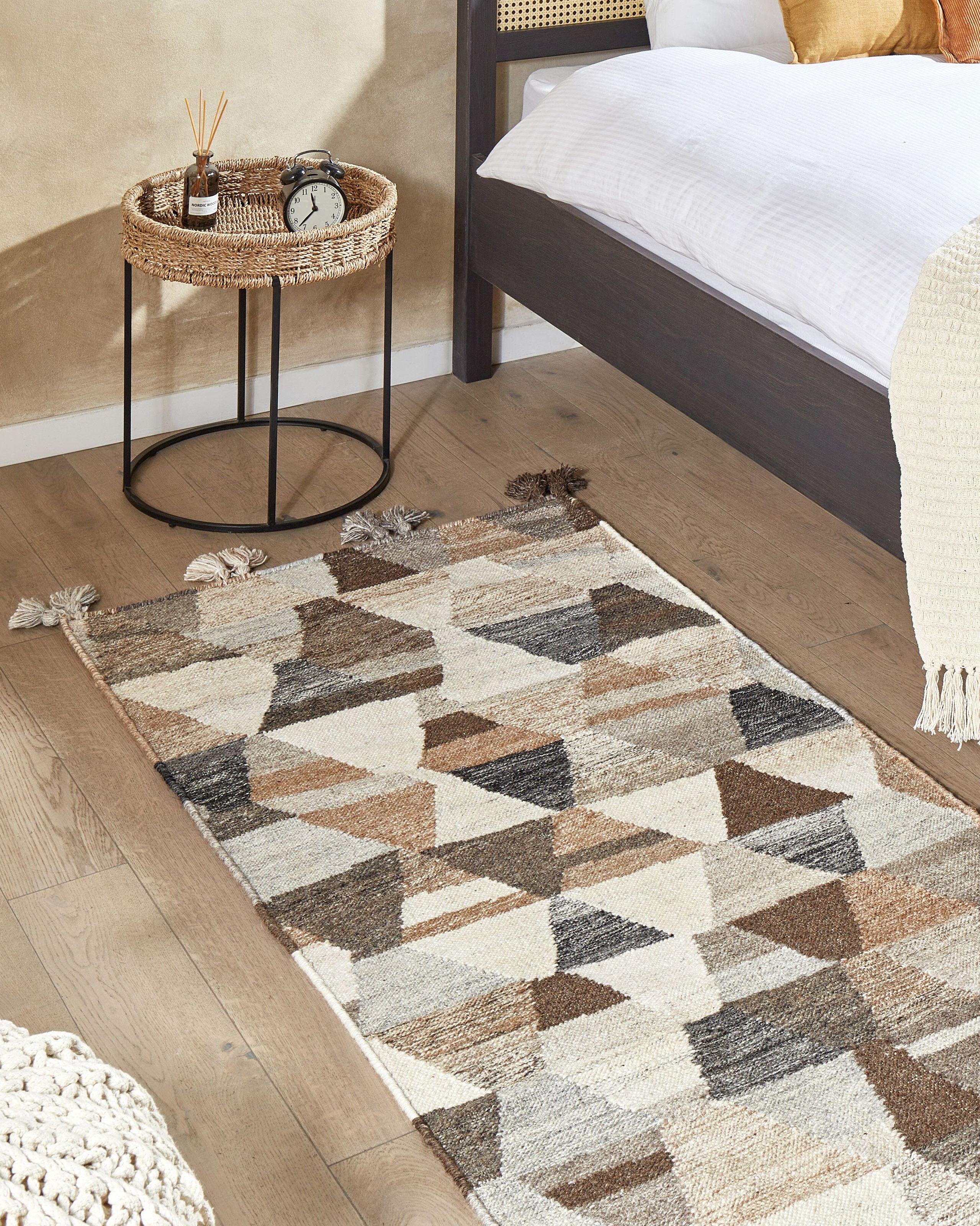 Matta ARGAVAND Beige 80 x 150 cm Kelim Ull