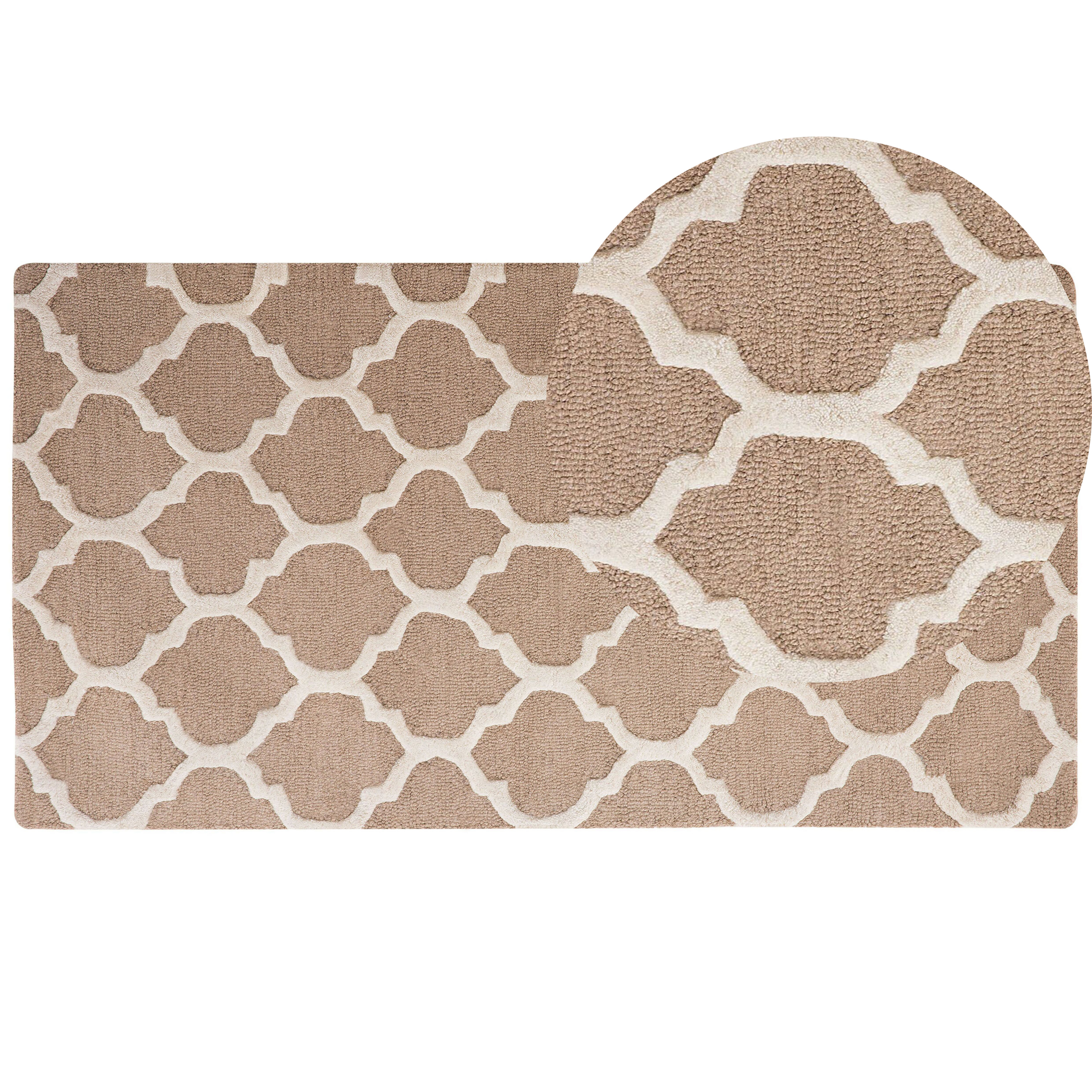 Matta ERBAA Beige 80 x 150 cm Ull