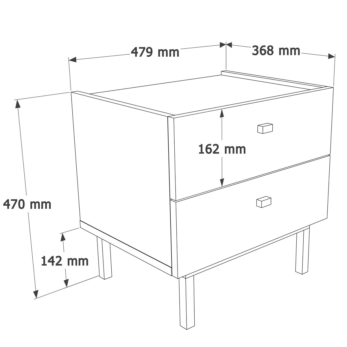 Norda Design Byrå Luke 36.8 x 47.9 x 80.1 cm