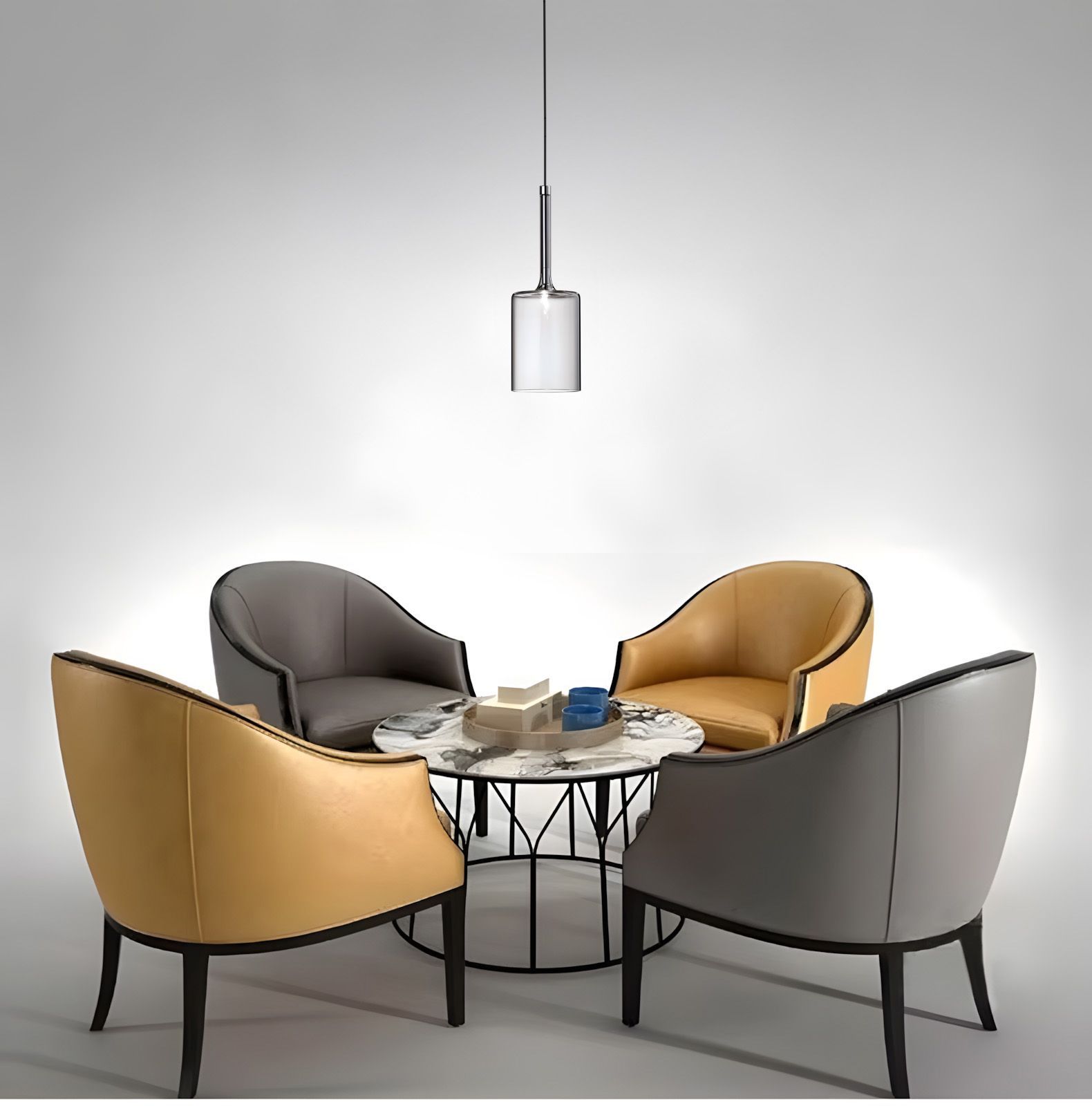 TOOLIGHT hängande taklampa APP1703-1CP C Grå 14x8x33,5cm