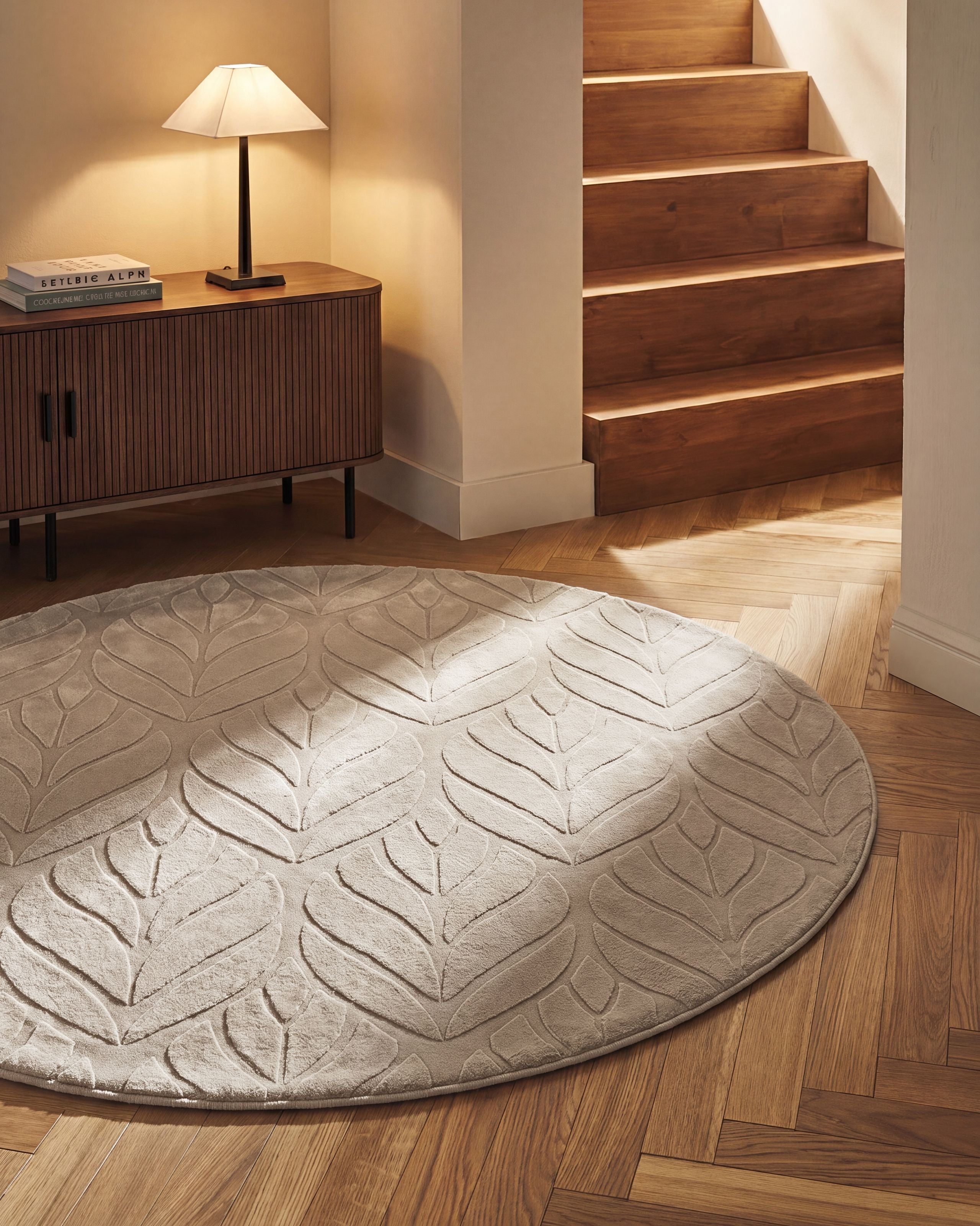 Fuskpälsmatta MITCHELL Beige ø 160 cm