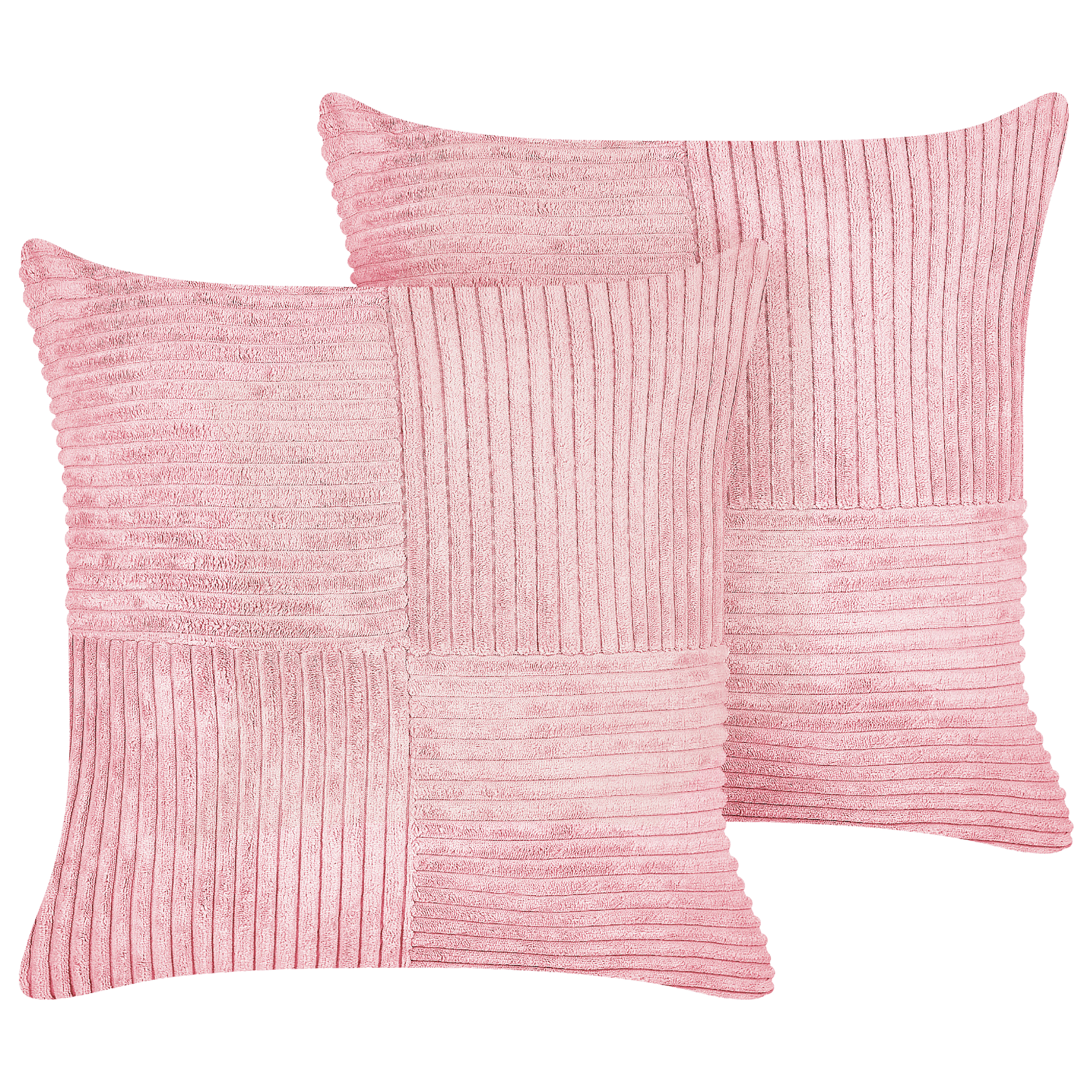 Set med 2 prydnadskuddar MILLET 43 x 43 cm Manchester Rosa Geometriskt tryck