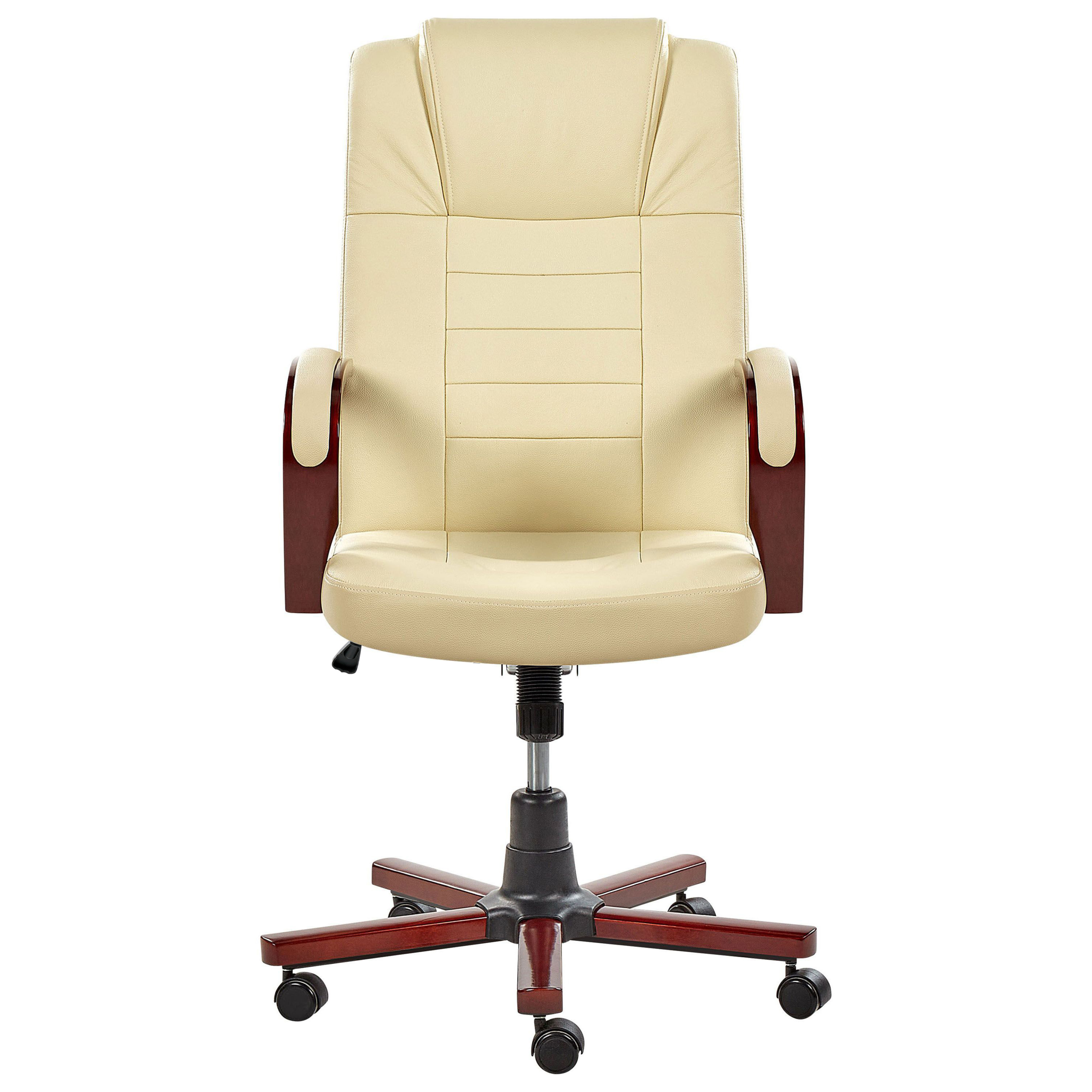 Massagestol DIAMOND med uppvärmning Läder Beige