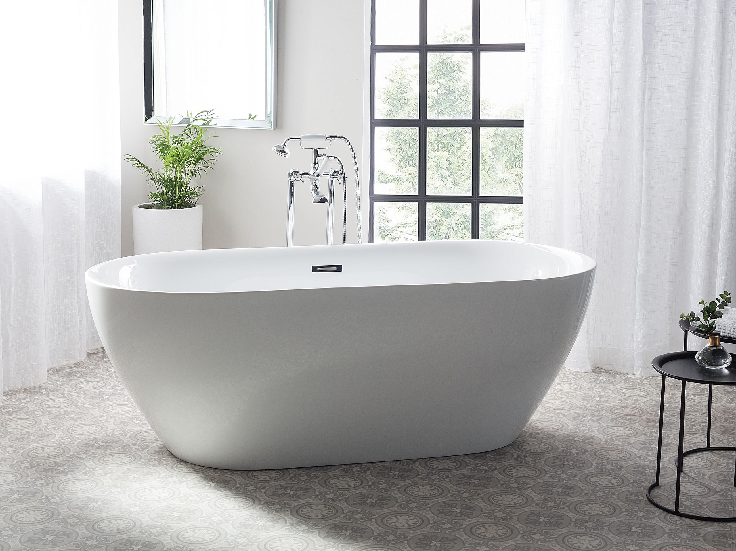 Fristående badkar CARRERA 1800 x 800 mm Vit