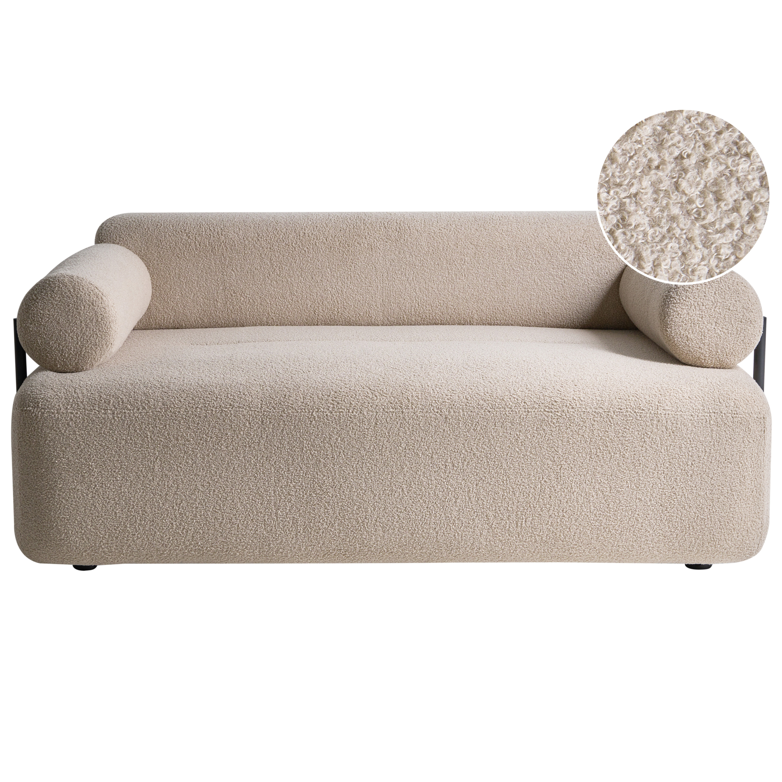 Soffa 2-sits ELVA Bouclé Beige