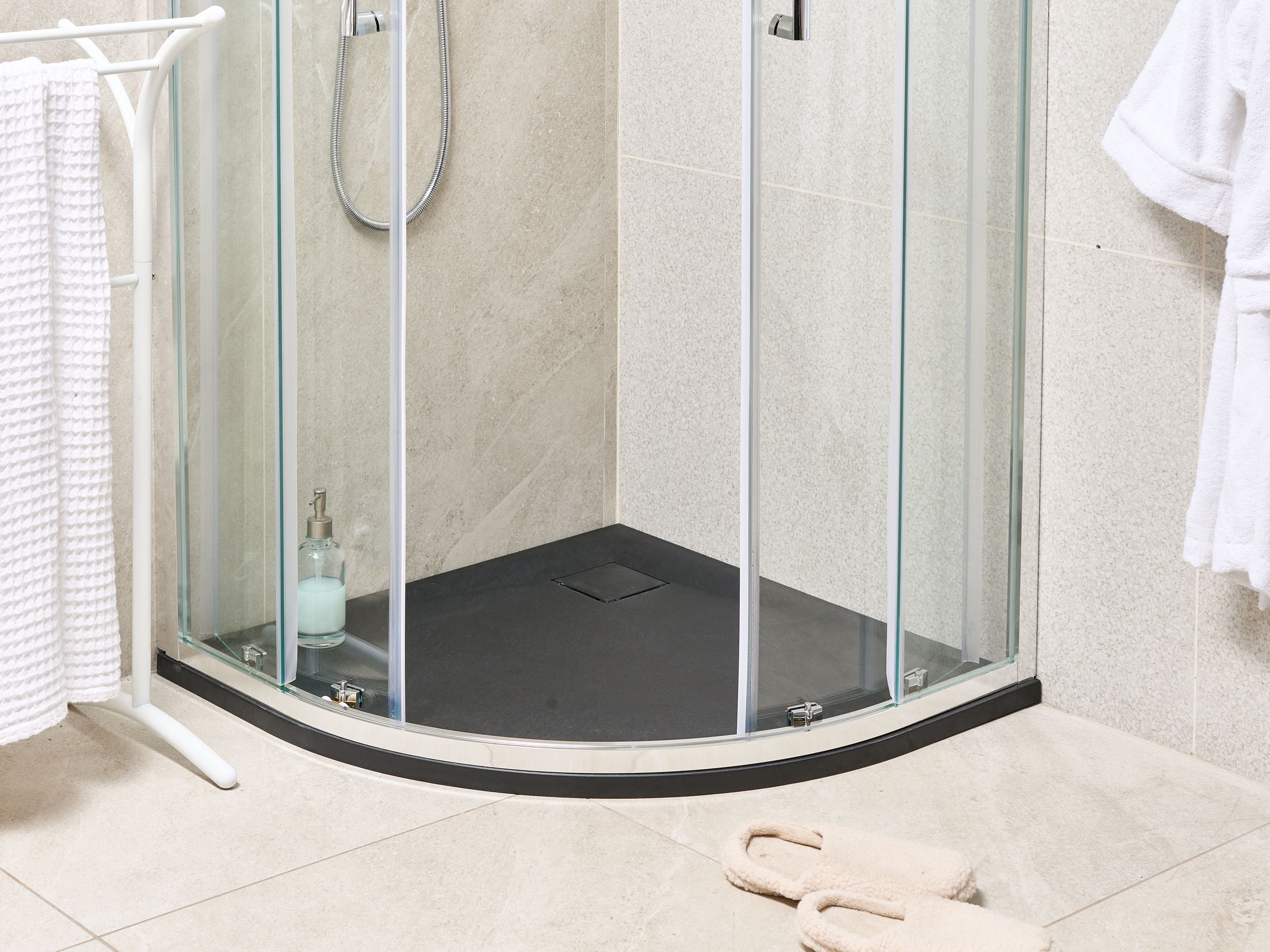 Duschkar PARON 80 x 80 x 3 cm Svart