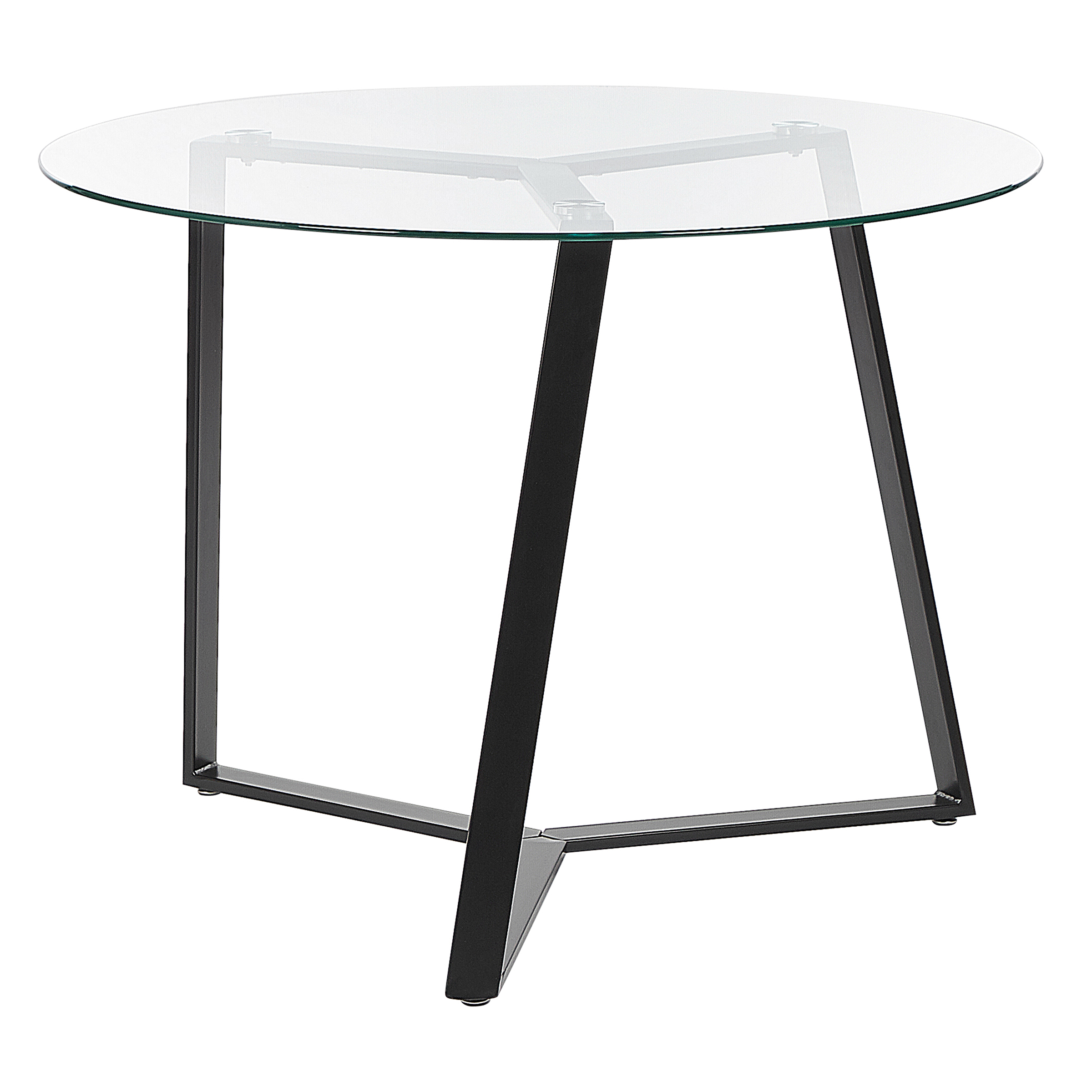 Matbord KEBRI Svart 100 cm 100 cm Härdat glas