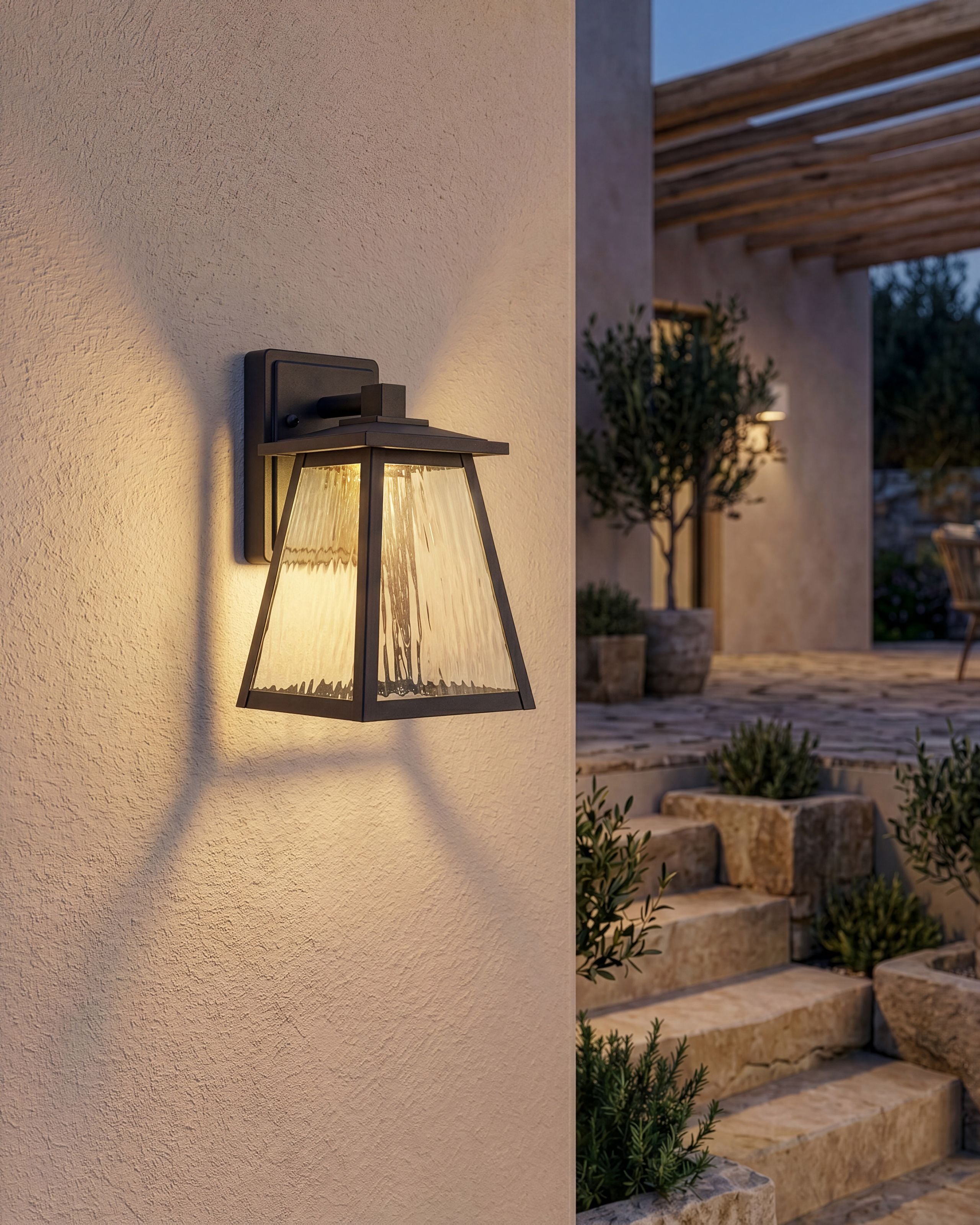 LED-vägglampa för utomhusbruk SIRET Svart