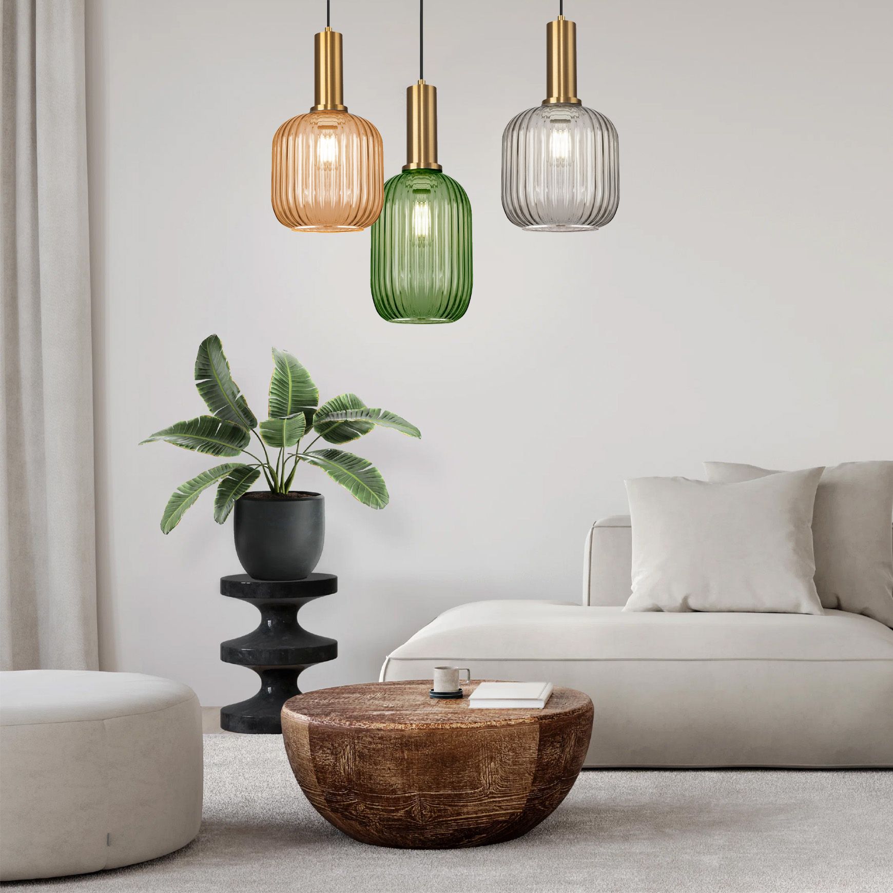 TOOLIGHT hängande taklampa APP458-1CP Orange 14x14x34cm