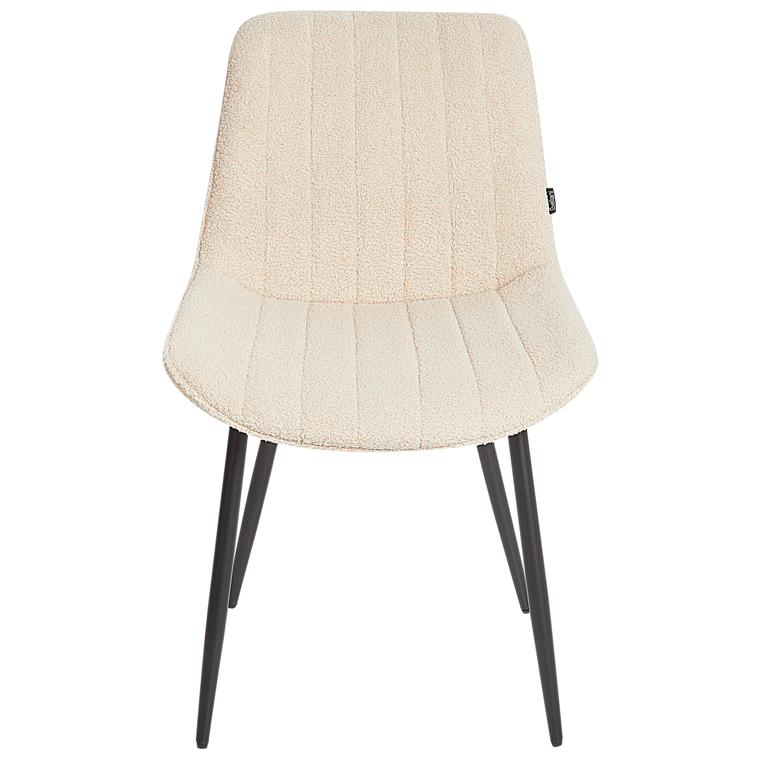 Set med 2 matstolar DUBROVNIK Bouclé Ljusbeige