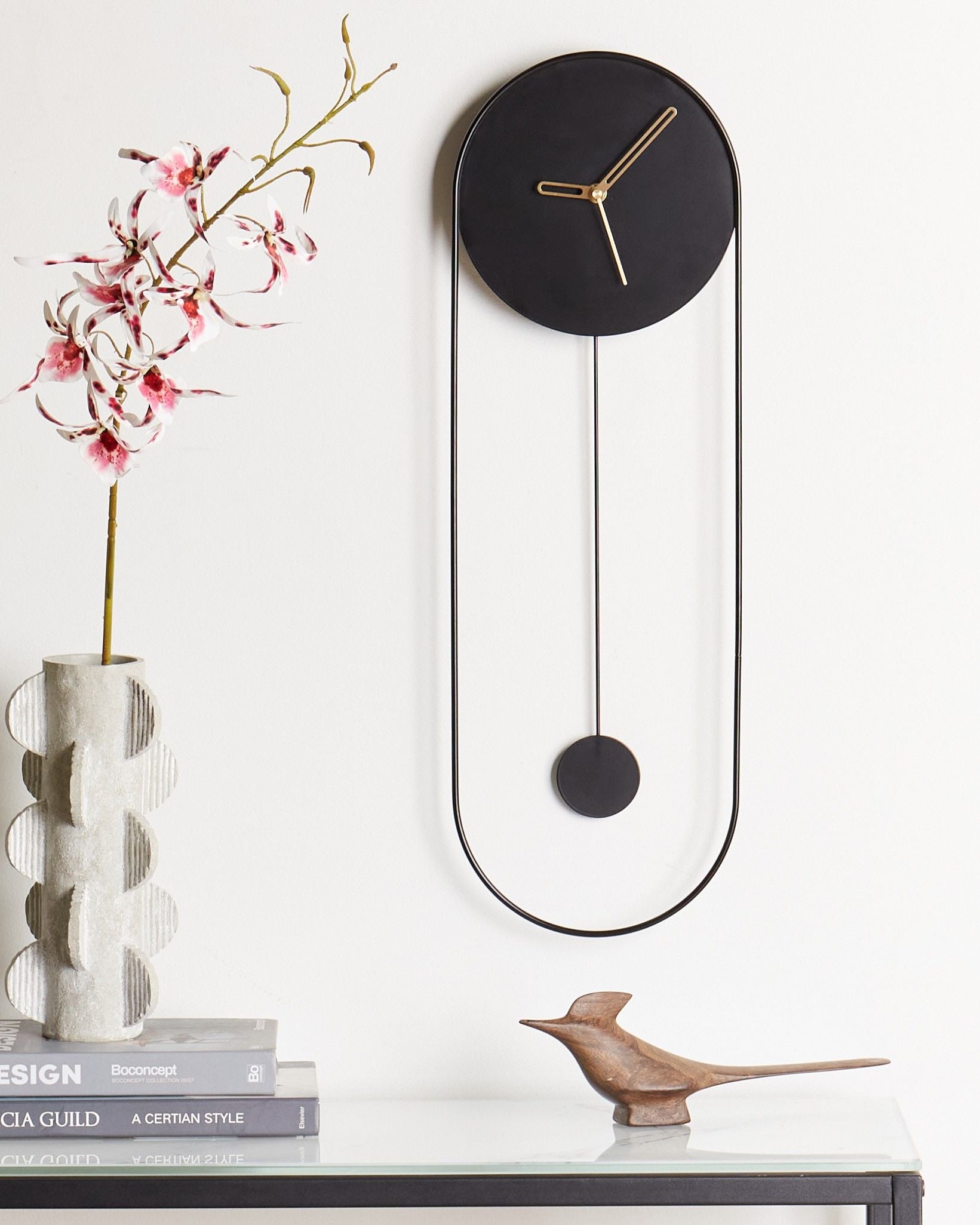 Pendelur SALVAN 20 cm Metall Svart