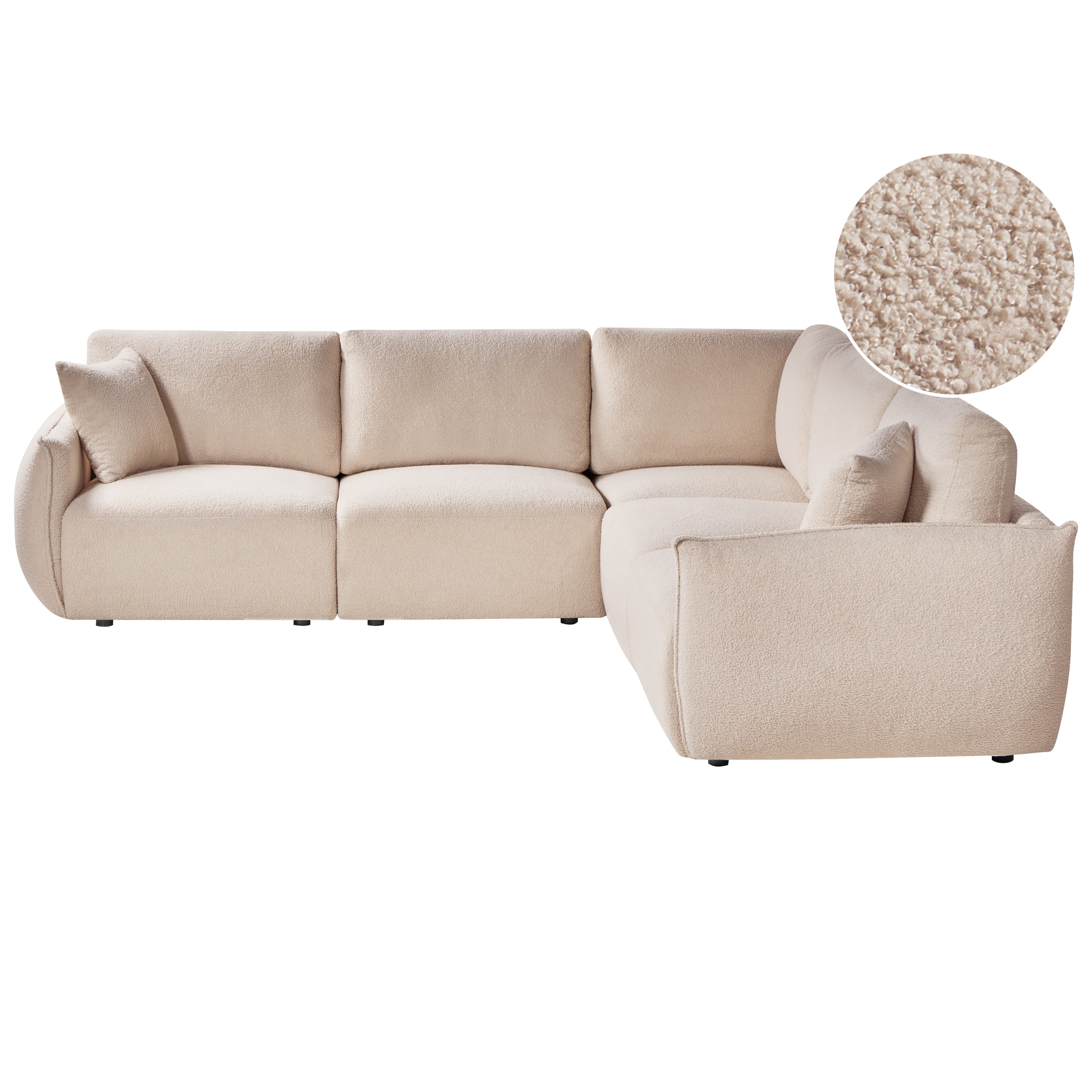 Modulär hörnsoffa 5-sits MESNALI Beige Vänstervänd