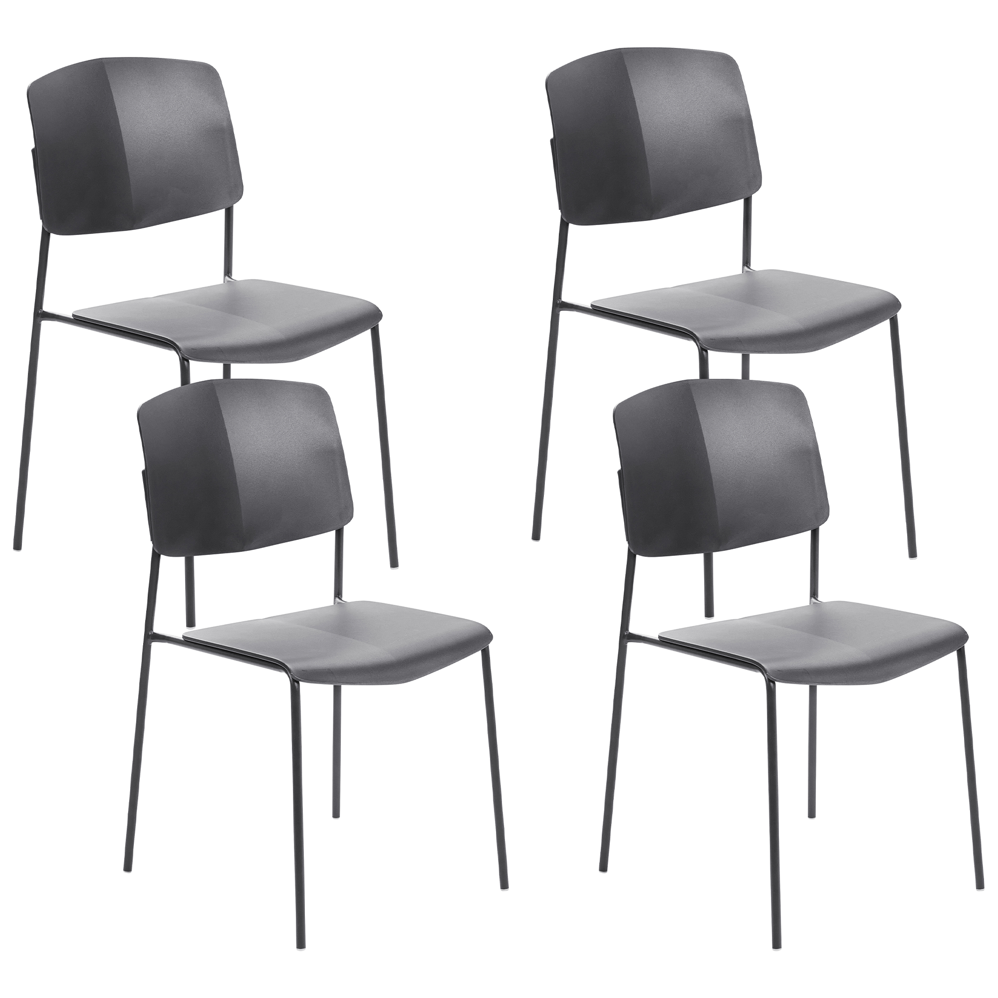 Set med 4 matstolar ASTORIA Svart