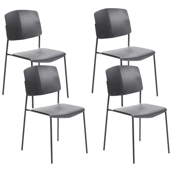 Set med 4 matstolar ASTORIA Svart