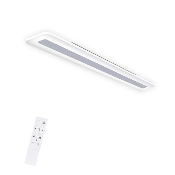 NETTLIFE Modern LED-taklampa 80 cm, Vit, Dimbar med fjärrkontroll, Matt akryl, För kontor och kök