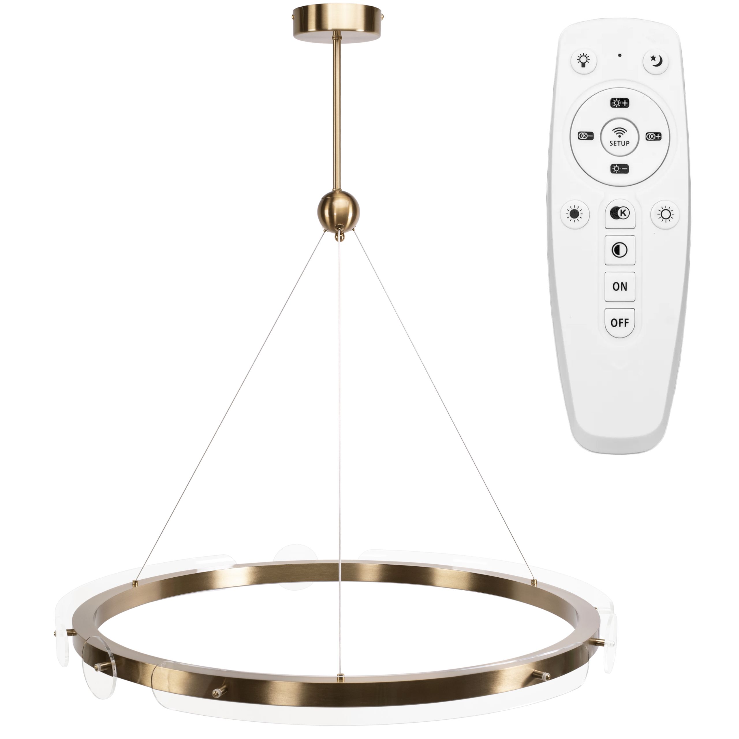 TOOLIGHT hängande taklampa LED APP1549-CP Borstat guld 80x80x89cm