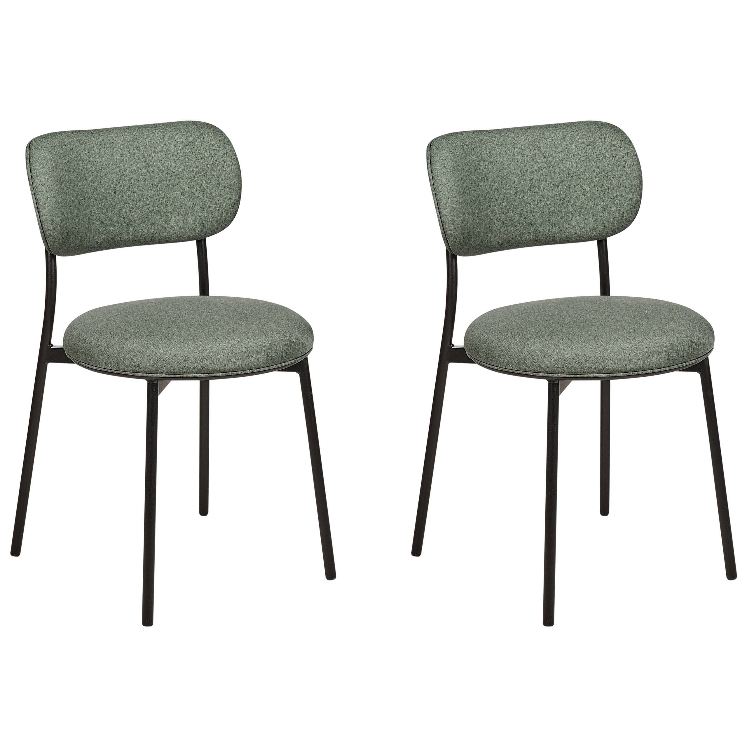 Set med 2 matstolar CASEY Mörkgrön