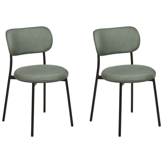 Set med 2 matstolar CASEY Mörkgrön