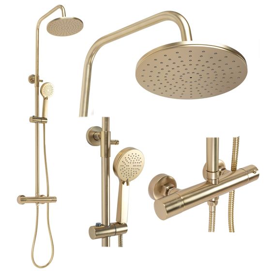 REA Duschset PAROT Borstat Guld, 45x27x120cm