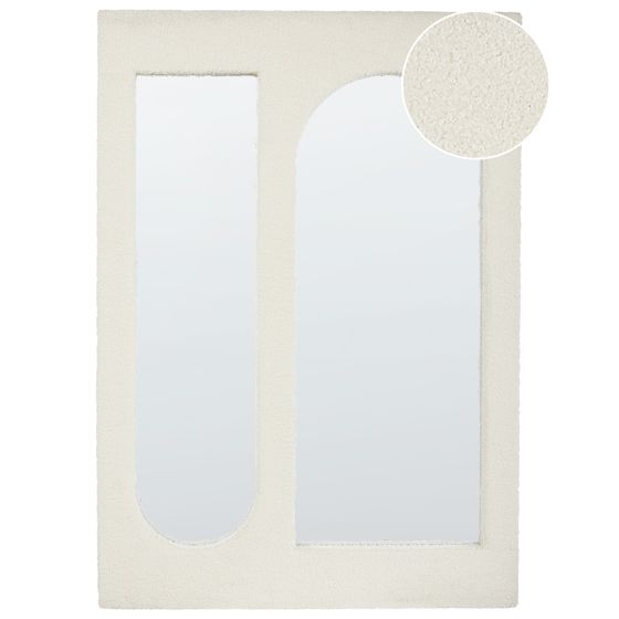 Väggspegel MARCIGNY 70 cm 100 cm Bouclé Off-White