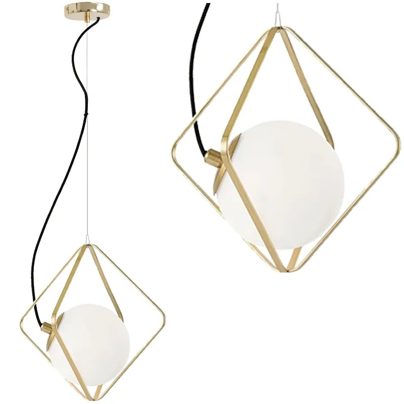 TOOLIGHT taklampa hängande APP1017-1CP guld, 34x34x34cm
