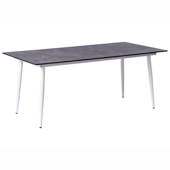 Trädgårdsmatbord TOLENTINO 180 cm 90 cm Steneffekt Grå