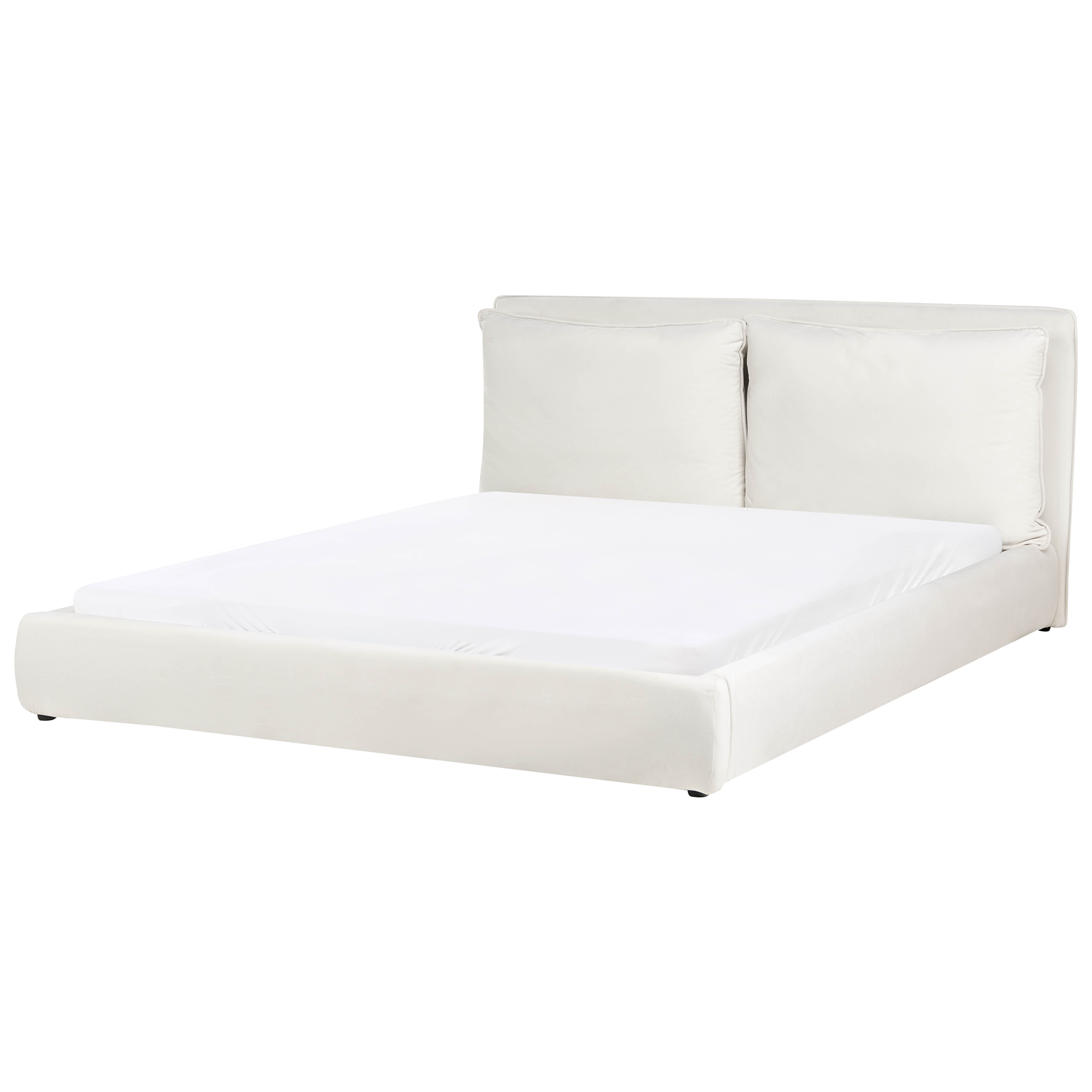 Säng med lamellram Sammet BAJONNA 180 x 200 cm Off-White