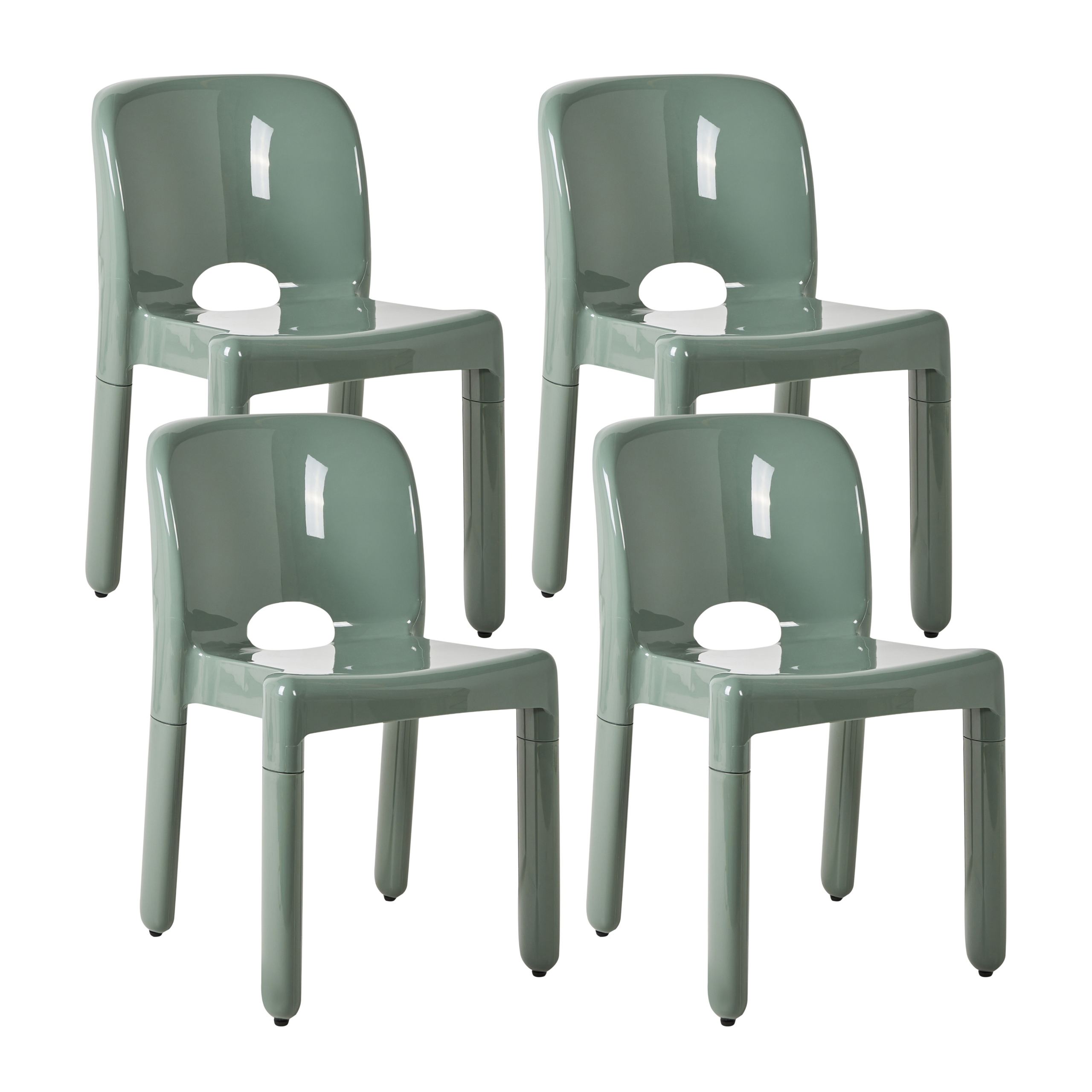 Set med 4 trädgårdsstolar BETIM Grön
