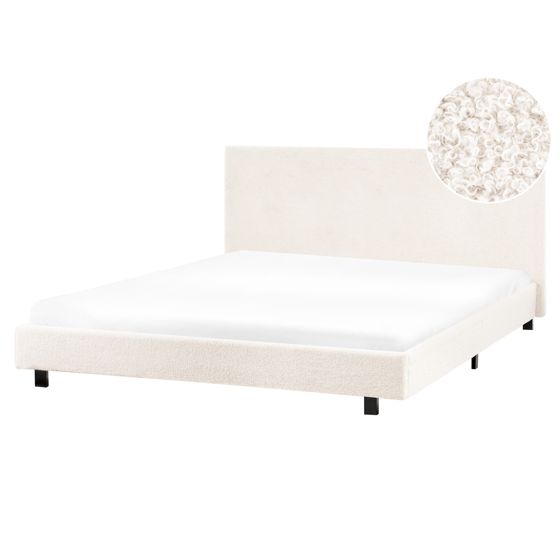 Vattensäng Bouclé ALBI 160 x 200 cm Off-White
