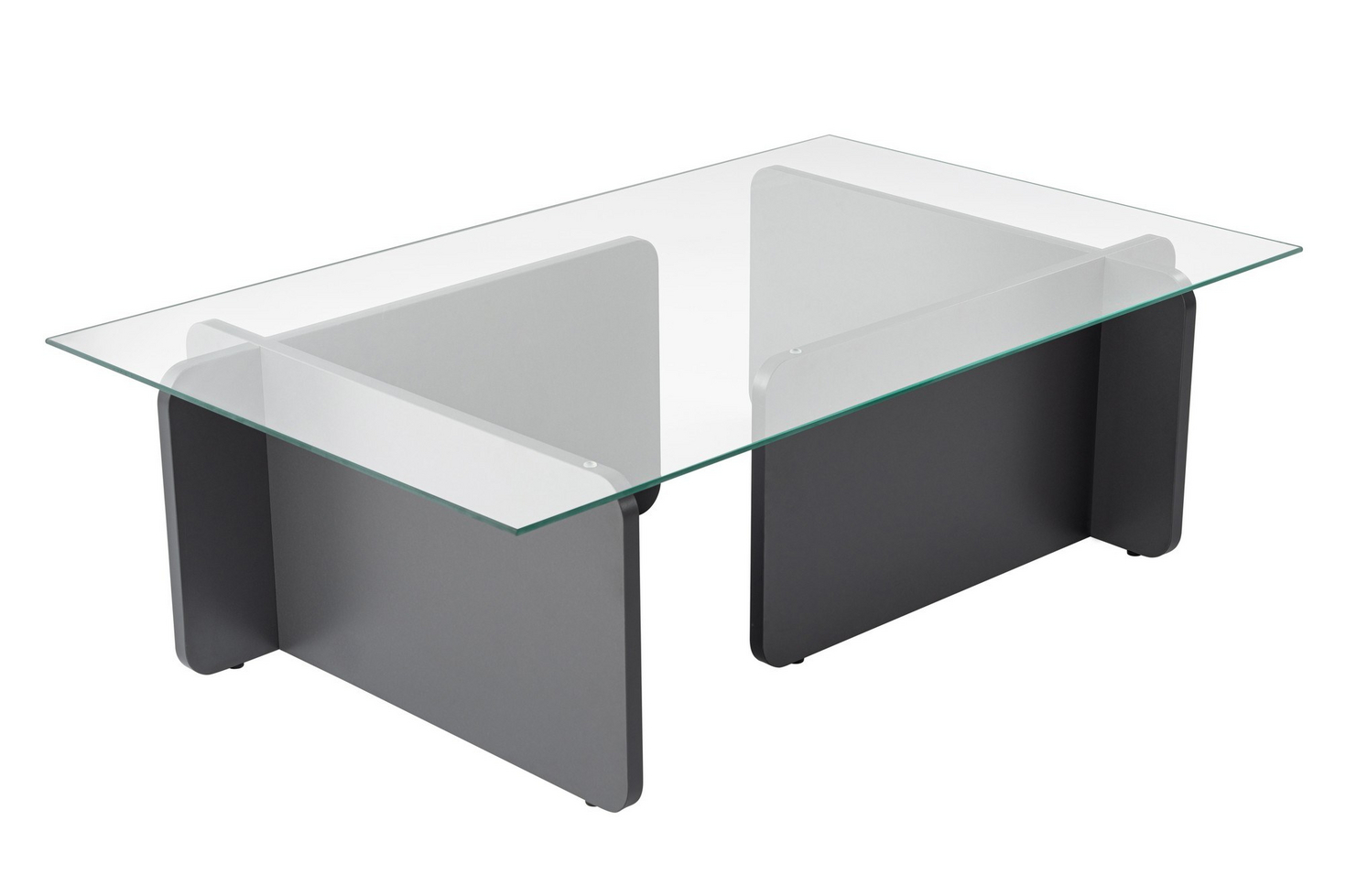 Norda Design modernt soffbord, 105 x 30 x 65 cm | 100% härdat glas & melaminbelagd ram | stilren design