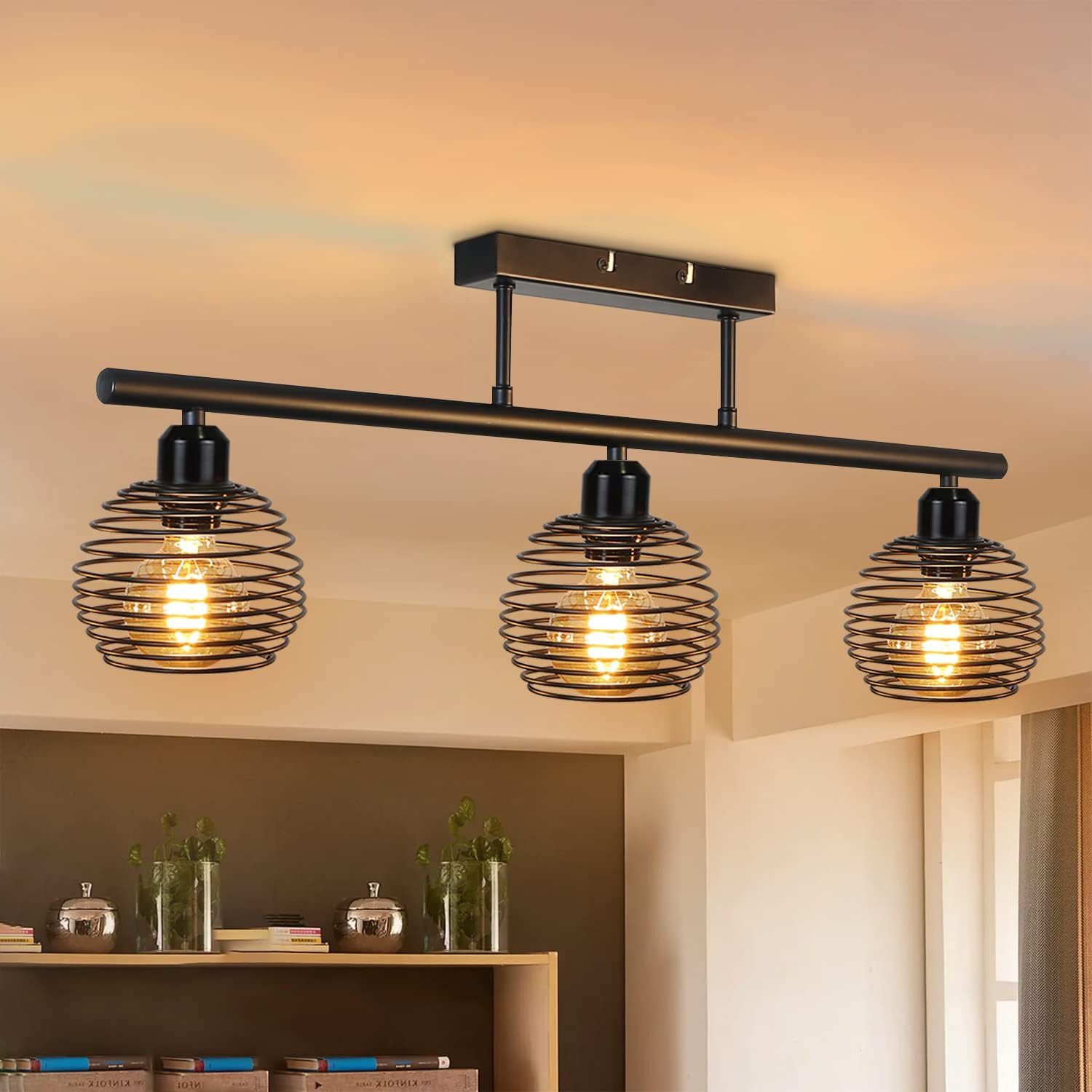 NETTLIFE Vintage, Retro - taklampa, 25 W, E27, Industriell lampa, Svart, Design - lampa, För vardagsrummet, För sovrummet