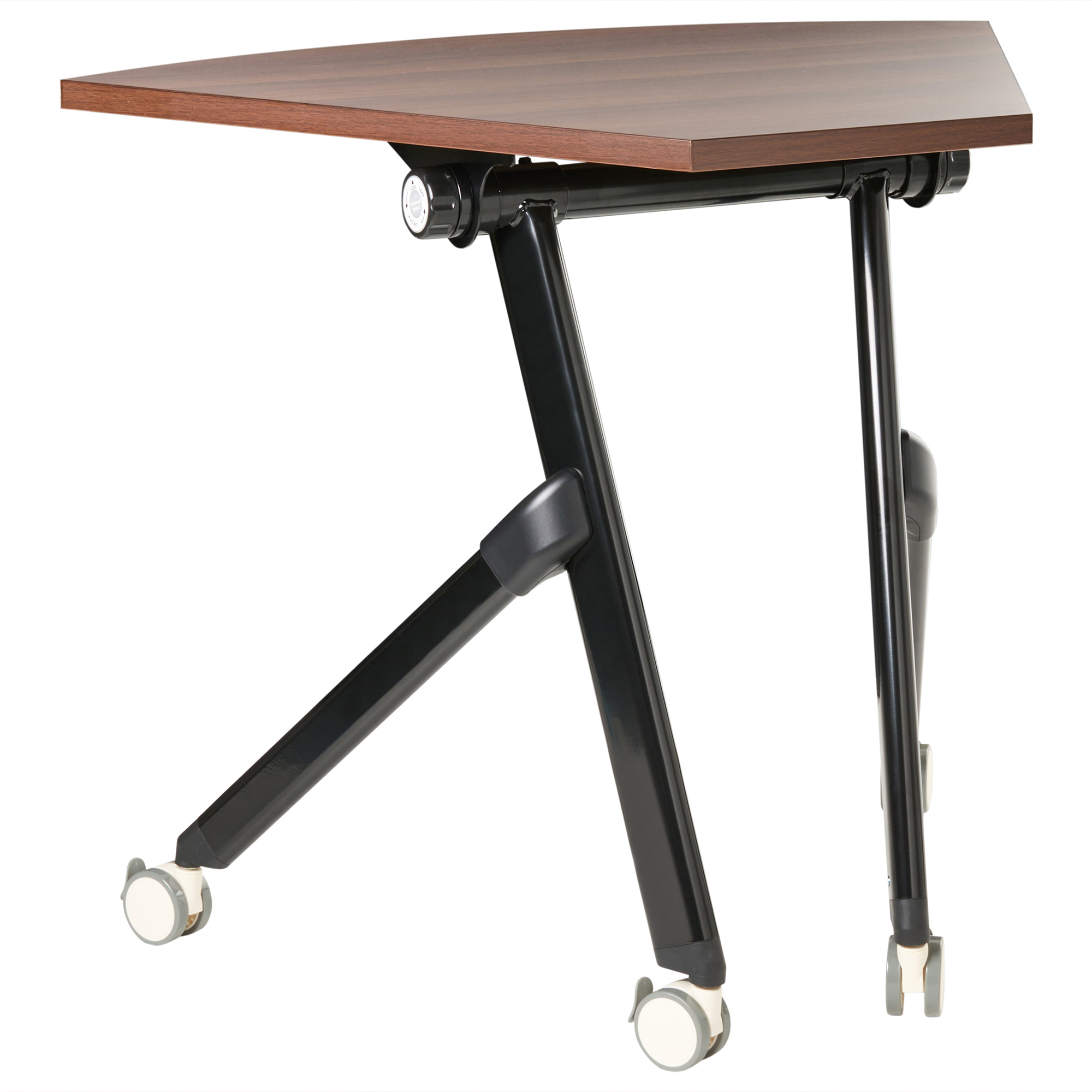 Hopfällbar hörnskrivbordsmodul BENDI 90 cm 64 cm Mörkbrun