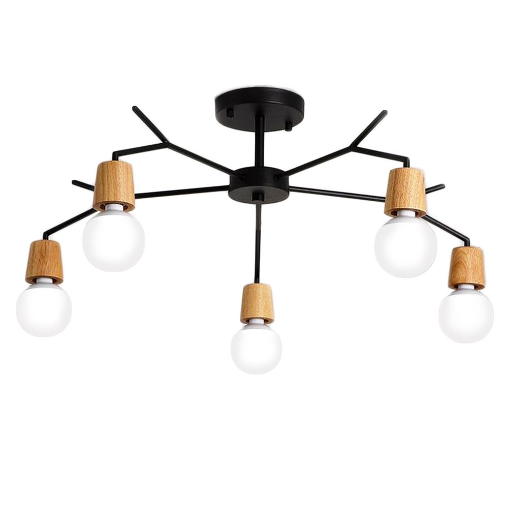 TOOLIGHT taklampa APP694-5C Svart 88x88x26cm