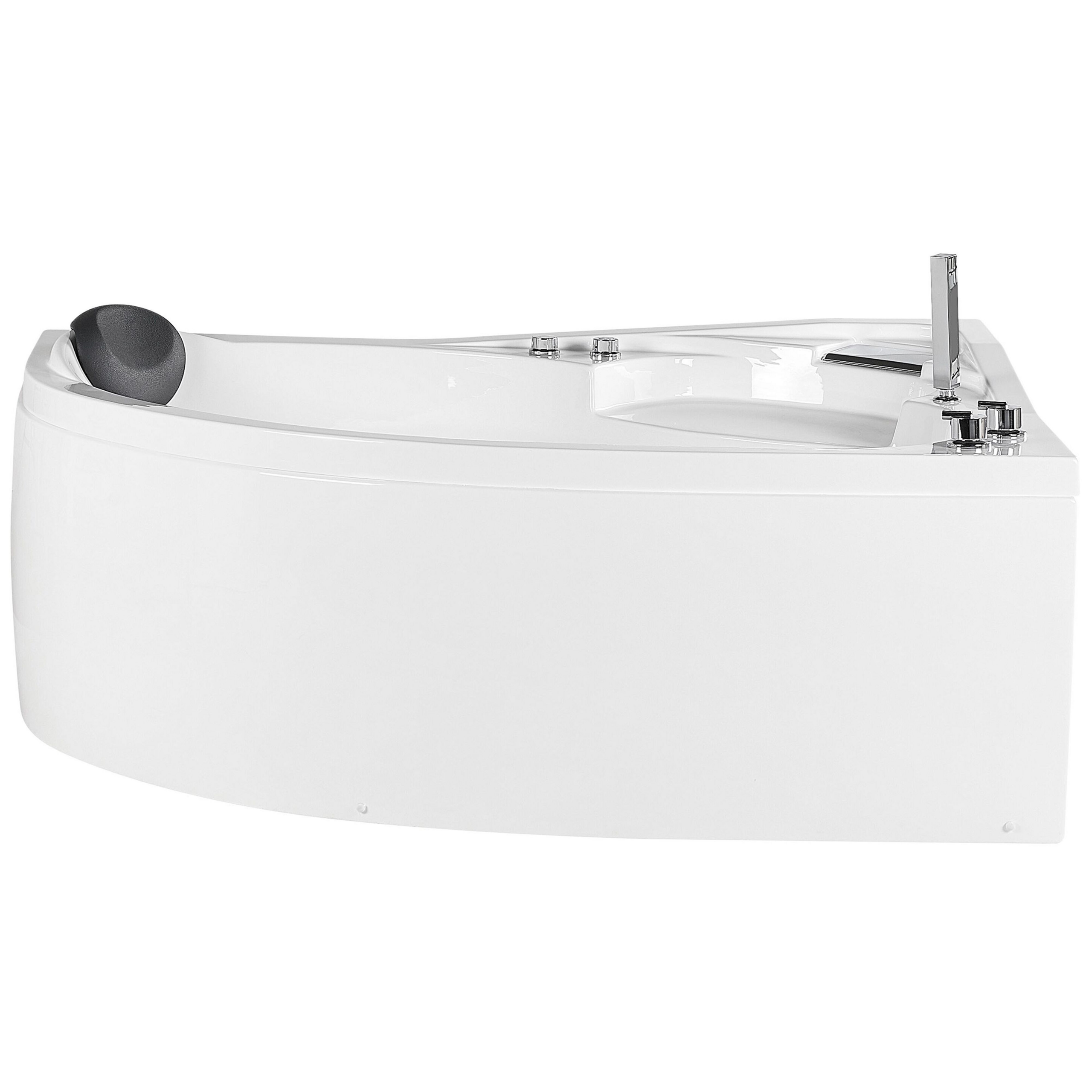 Hörnbubbelbadkar med LED NEIVA 1500 x 1000 mm Vit Vänstervänd