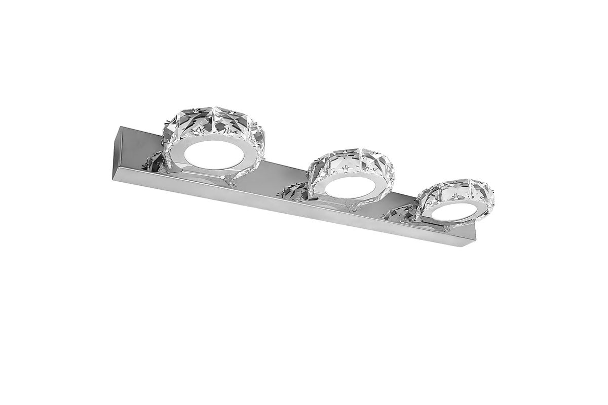 TOOLIGHT vägglampa APP1938-3W LED Krom 12x12x46cm