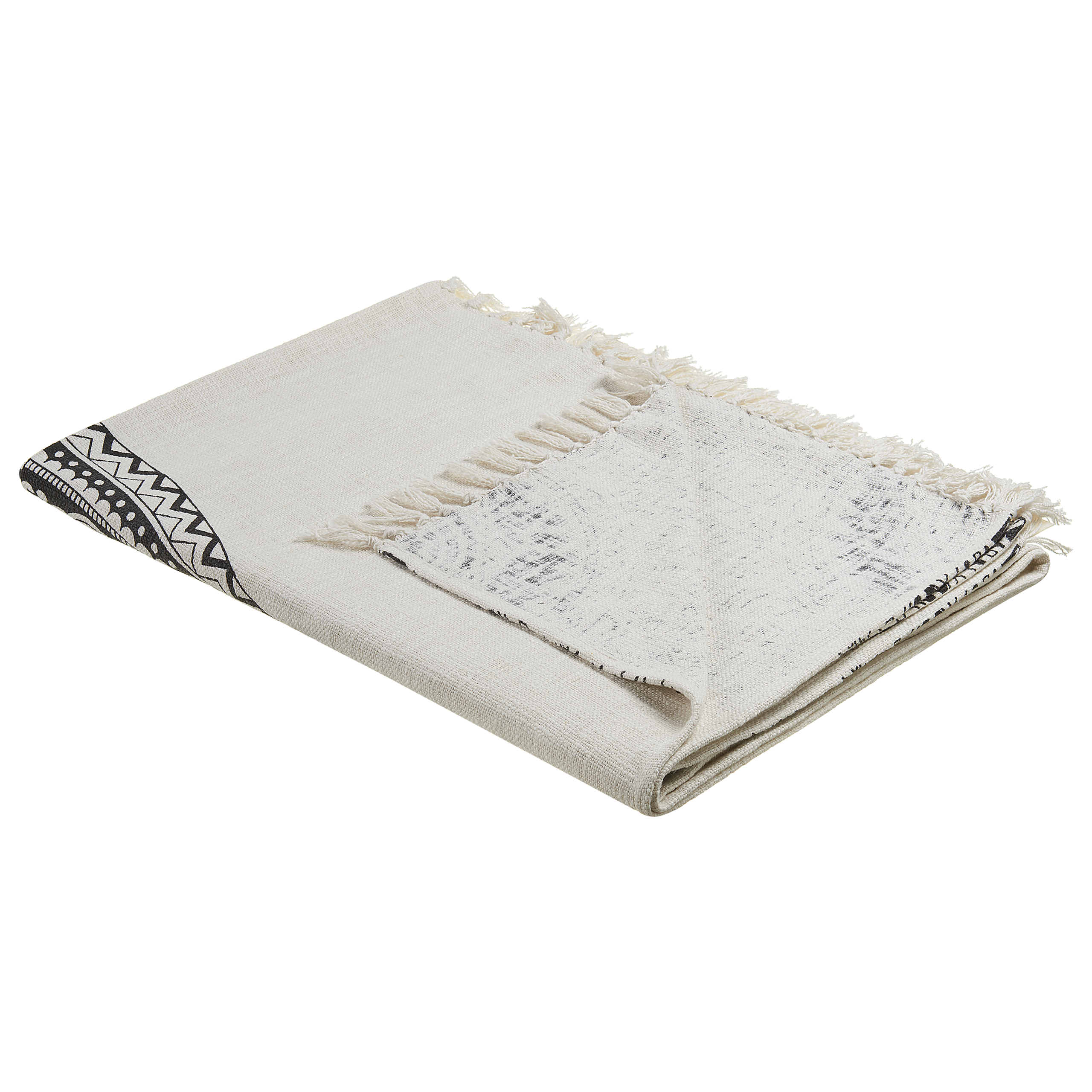 Pläd BERHAMPORE Bomull 130 x 180 cm Beige