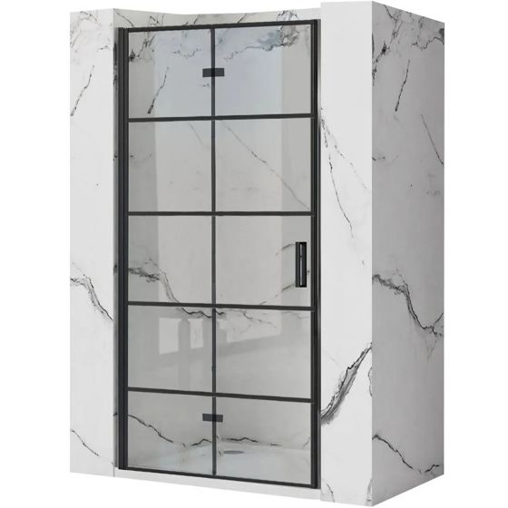 REA Duschdörr MOLIER 90 Svart, 2,3x90x190cm