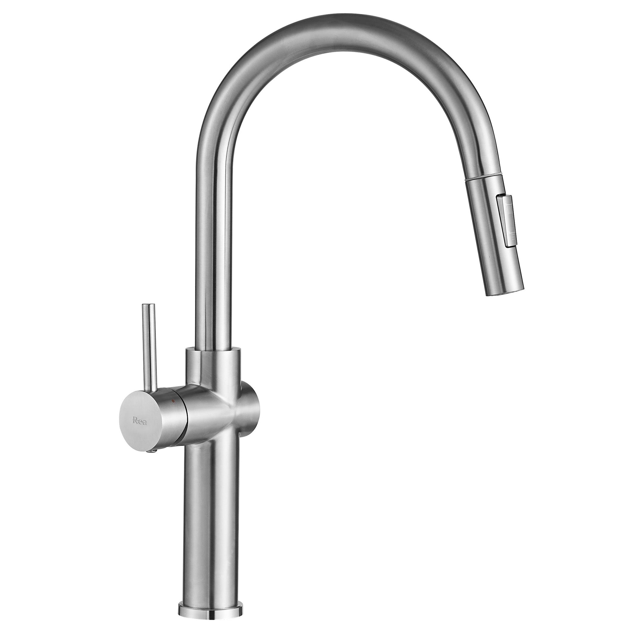 REA Köksblandare Fresh High Borstad Nickel, 21x5x45cm