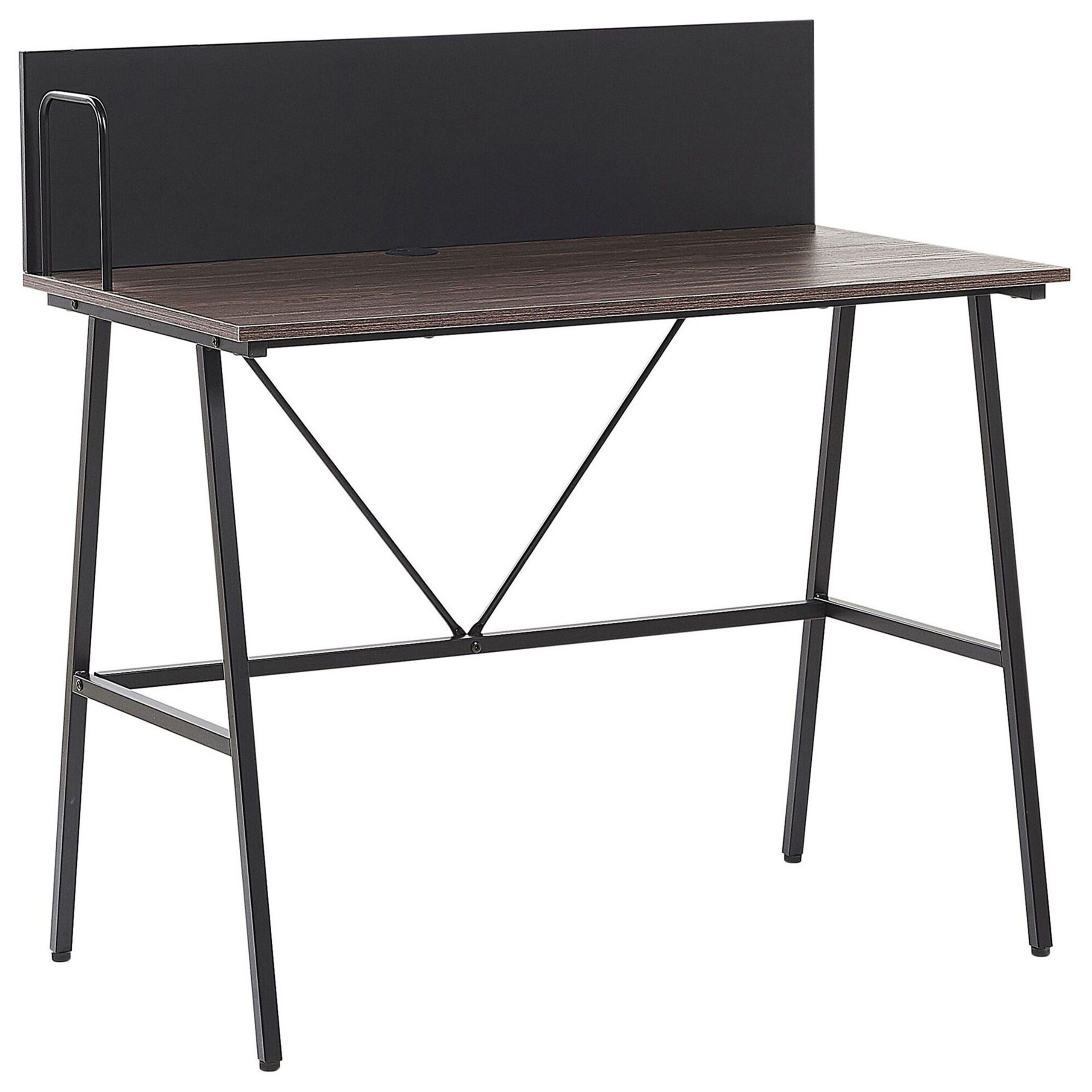 Skrivbord HASTINGS 100 cm 52 cm Brun/ Svart