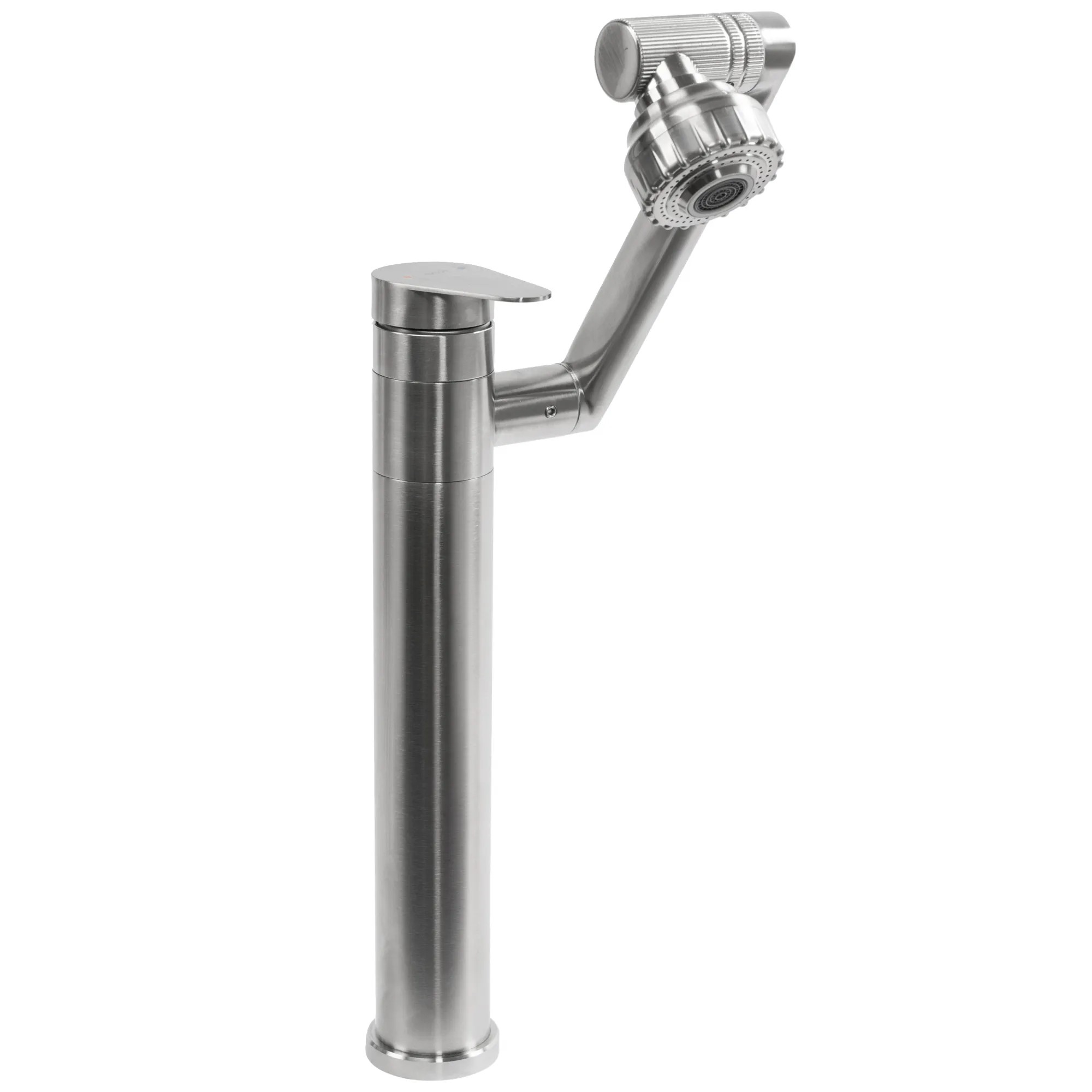 REA Tvättställsblandare PACO Hög Borstad Nickel, 21x9,5x31cm